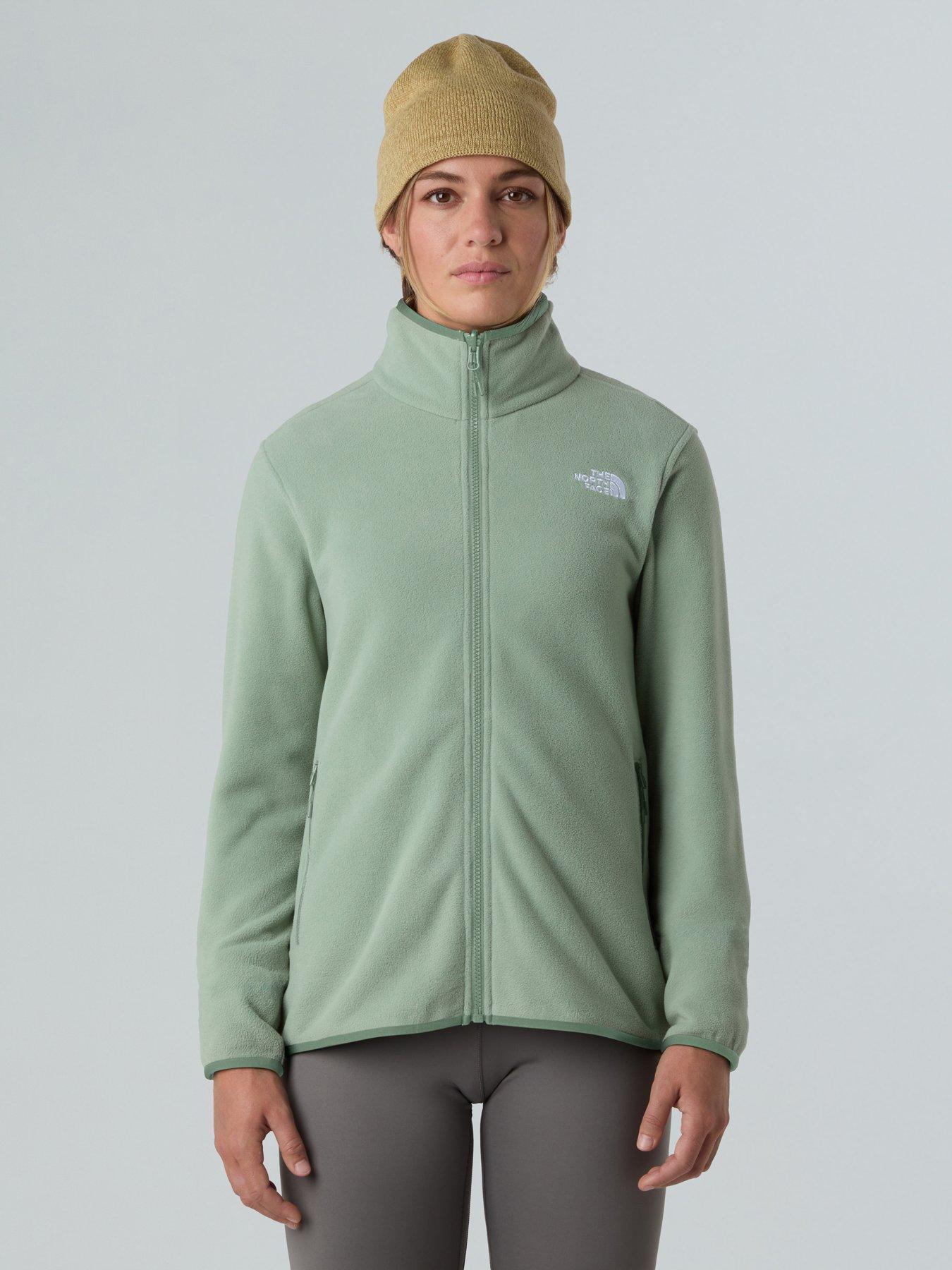 front image of the-north-face-womens-glacier-fleece-jacket-green
