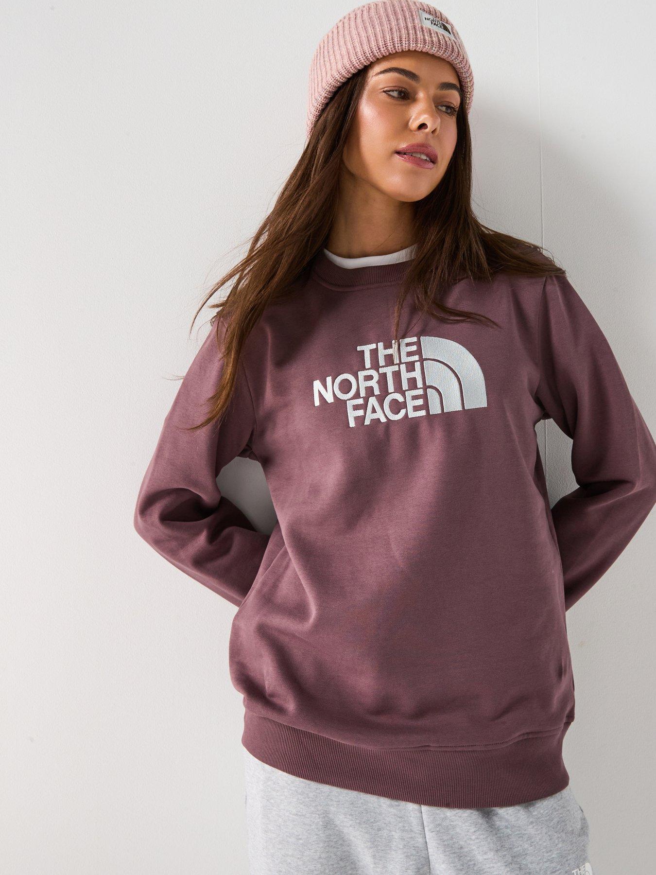  image of the-north-face-womens-drew-peak-crew-sweatshirt-brown