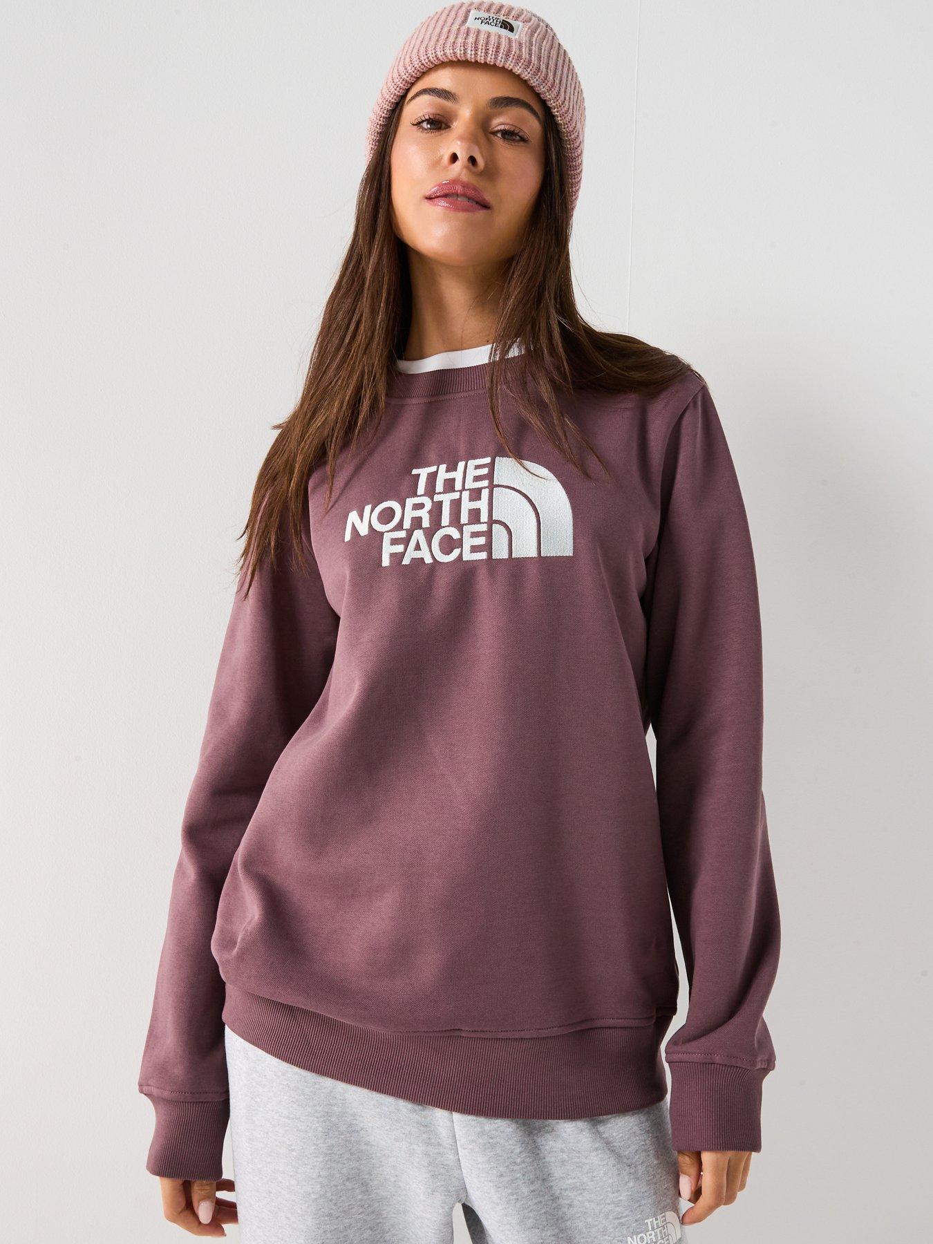  image of the-north-face-womens-drew-peak-crew-sweatshirt-brown