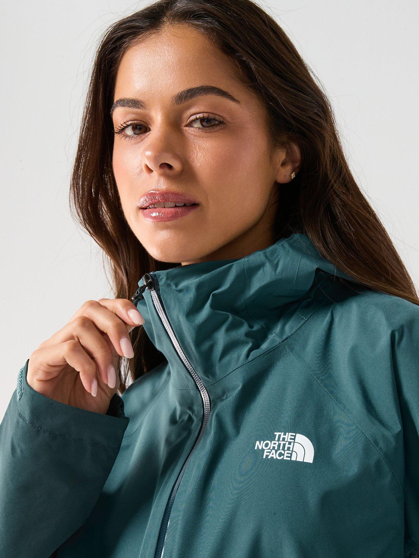 Image 4 of 5 of The North Face Women's Diablo Dynamic Zip-In Waterproof Jacket - Green