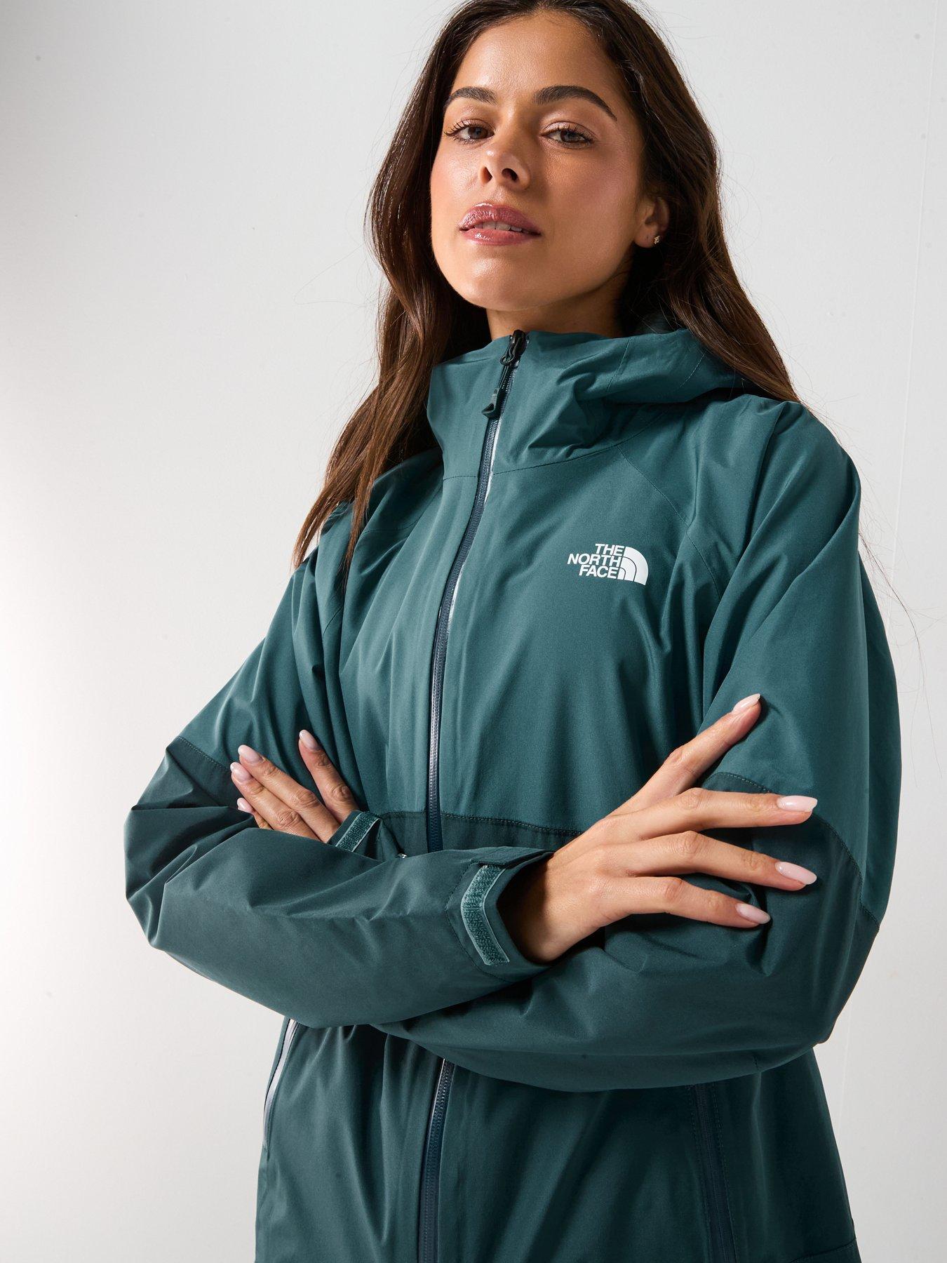 Image 5 of 5 of The North Face Women's Diablo Dynamic Zip-In Waterproof Jacket - Green