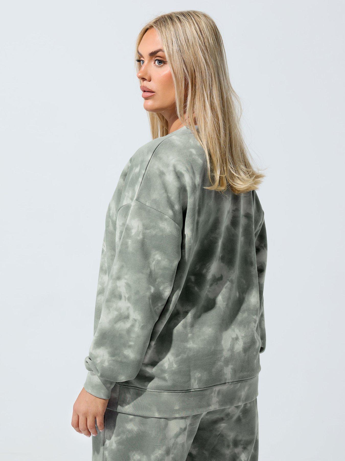 Image 2 of 4 of Yours Curve Tie Dye Sweatshirt - Grey