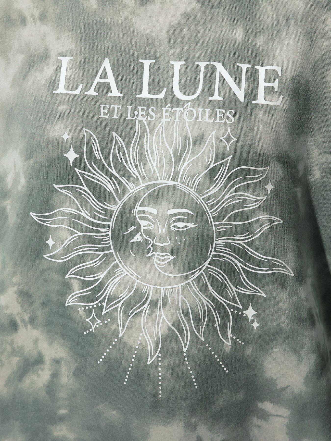 Image 4 of 4 of Yours Curve Tie Dye Sweatshirt - Grey