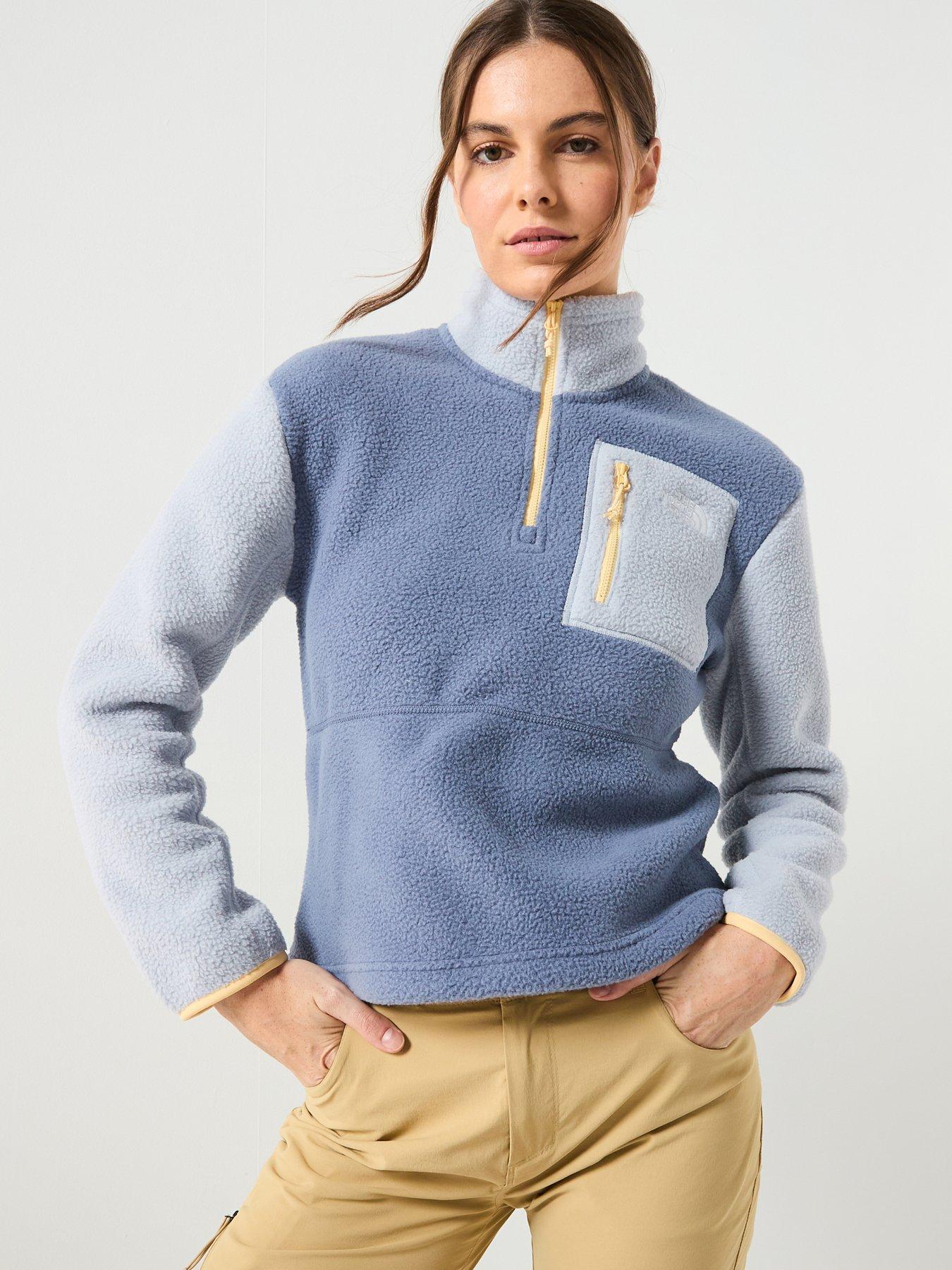  image of the-north-face-womens-yumiori-frac14-zip-grey