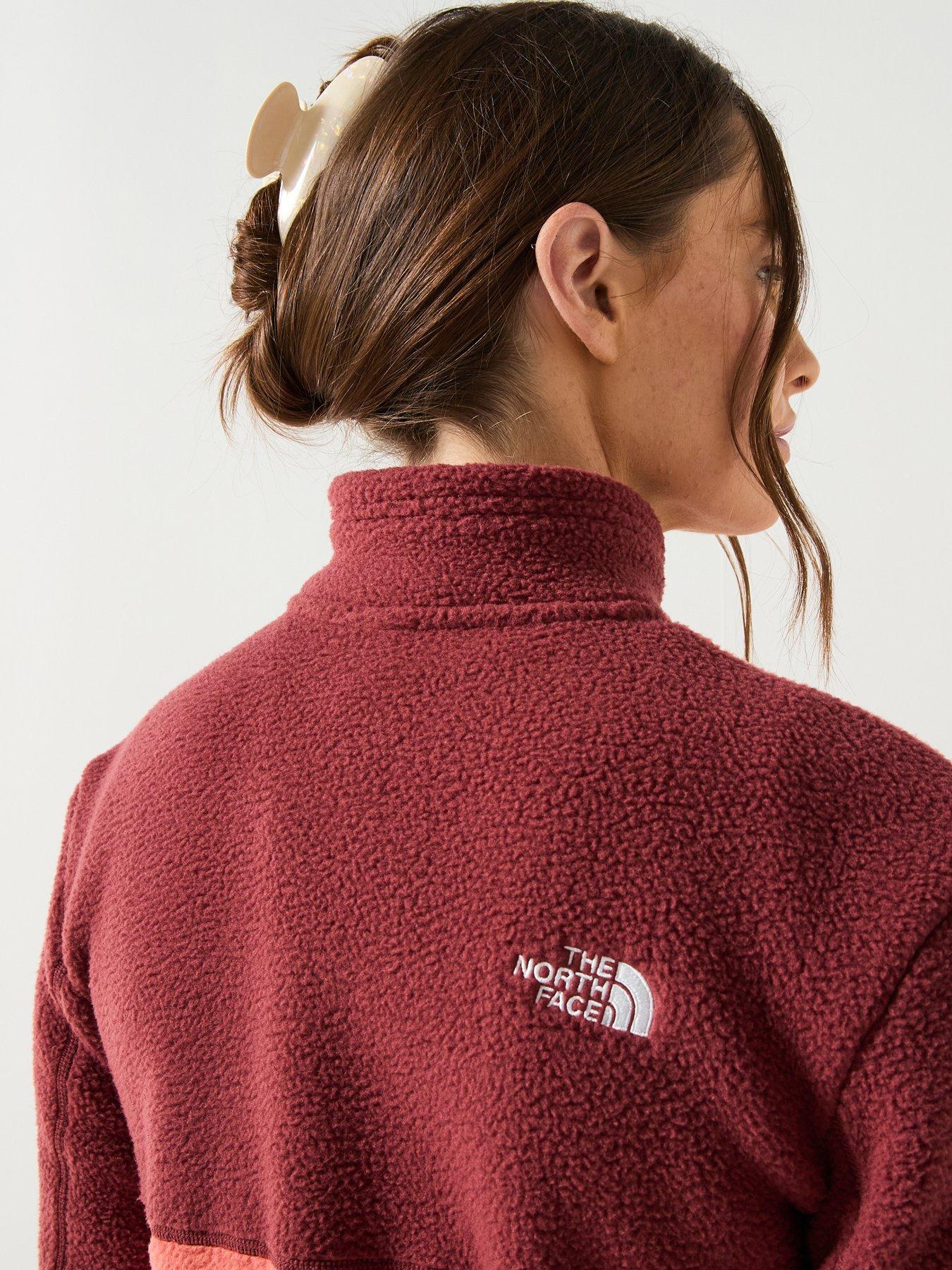  image of the-north-face-womens-yumiori-frac14-zip-coral-orangered