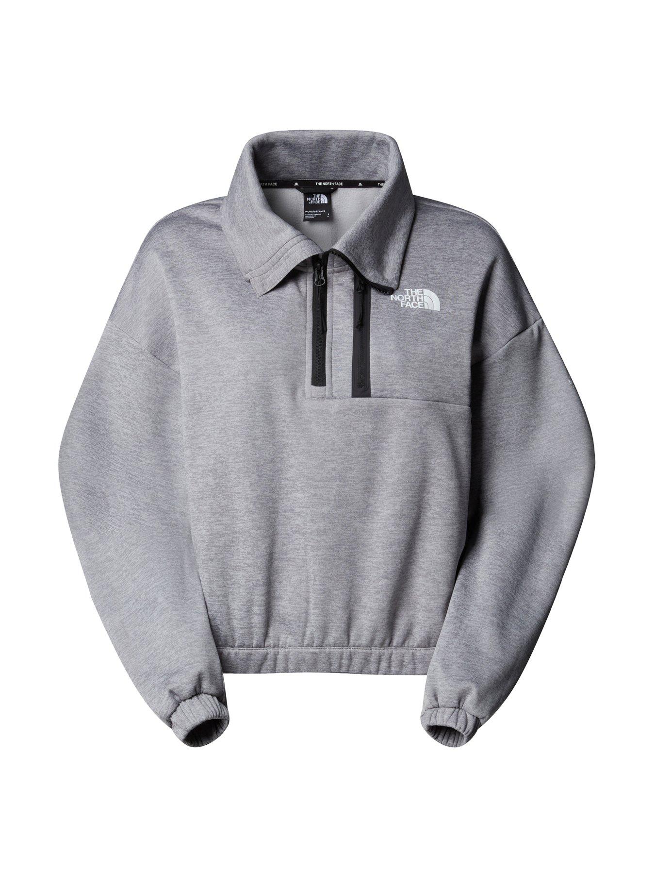 Image 1 of 2 of The North Face Womens Mountain Athletics Fleece Interest 1/4 Zip Top - Grey
