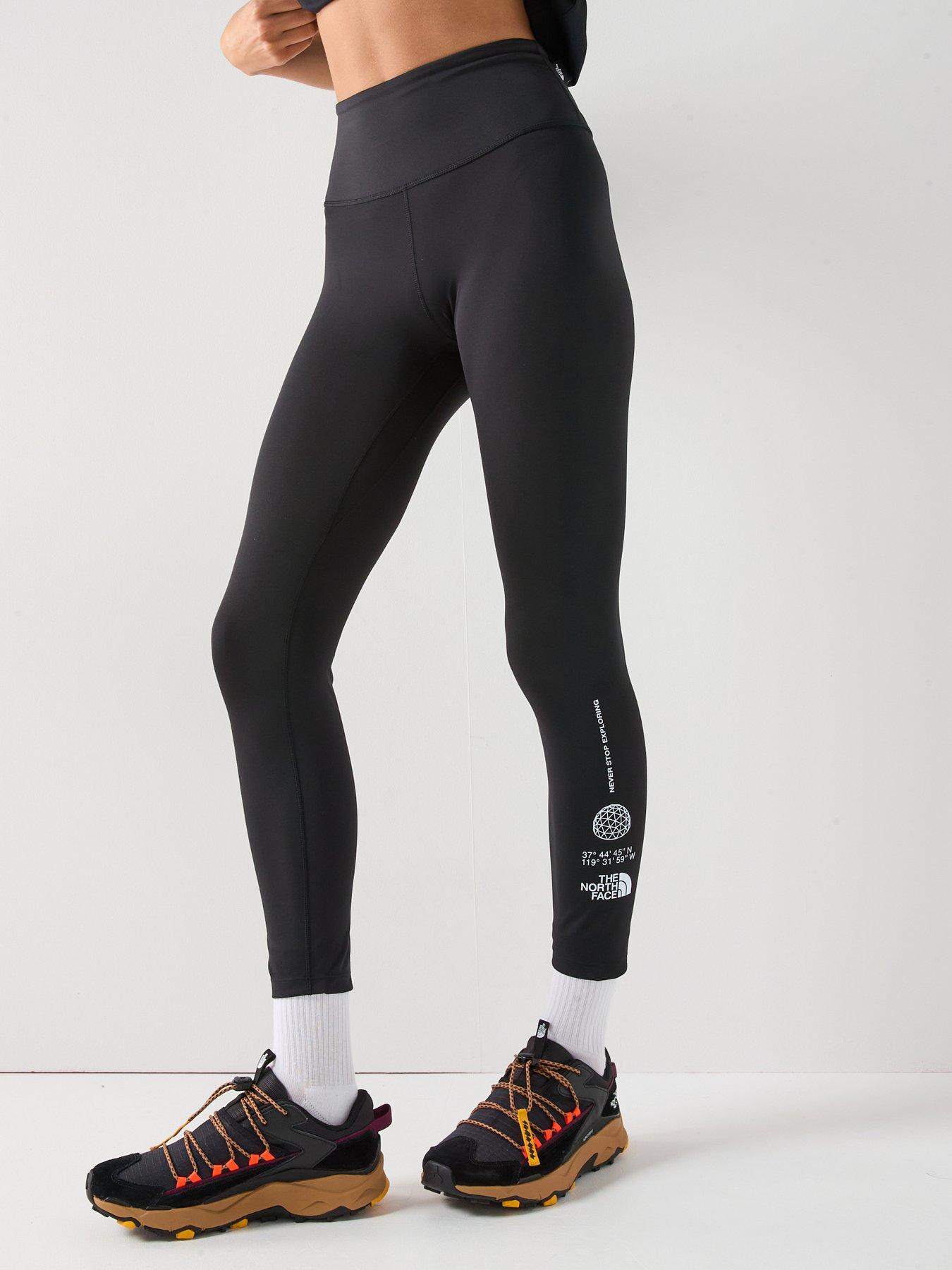  image of the-north-face-womens-flex-25-inch-graphic-leggings-black