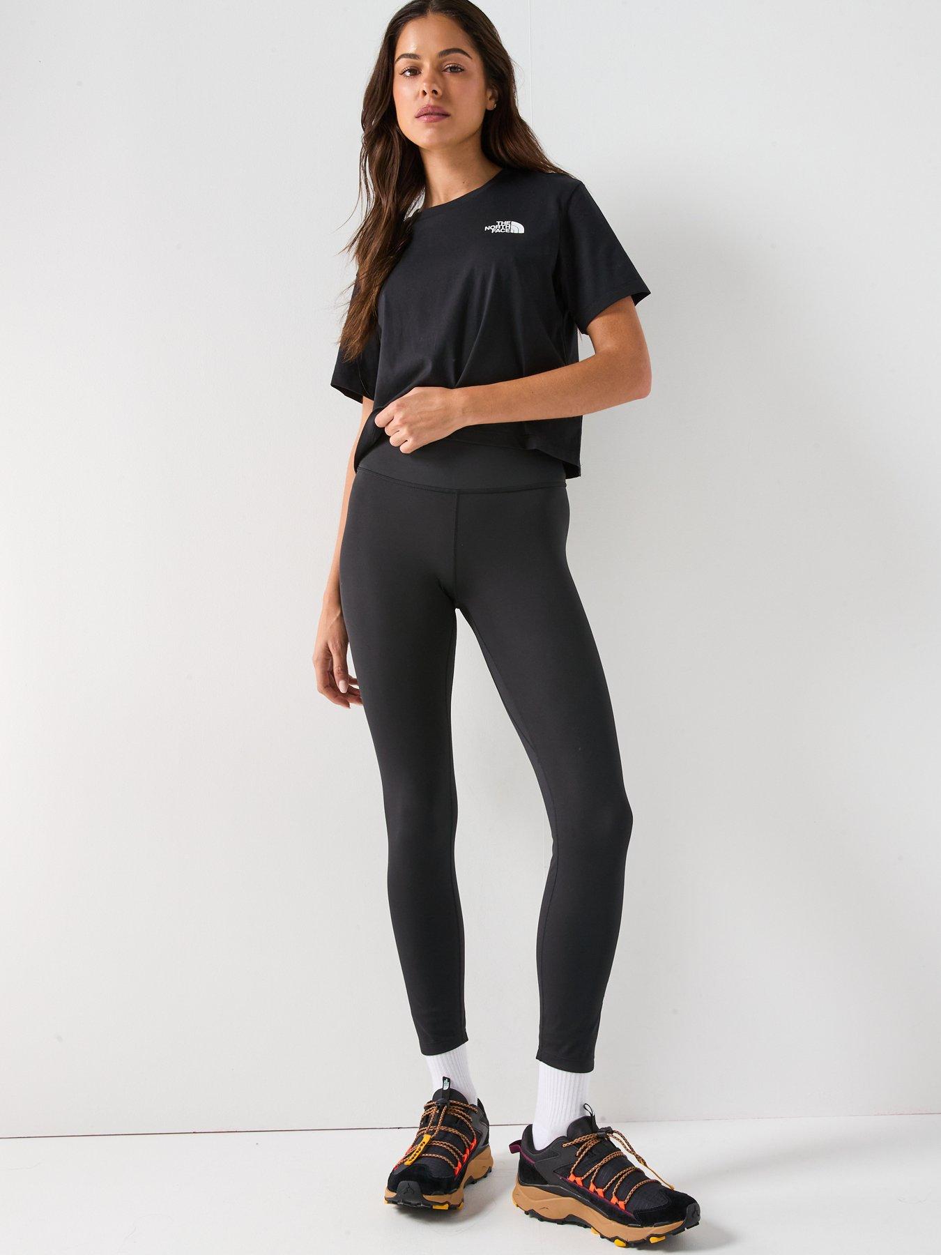  image of the-north-face-womens-flex-25-inch-graphic-leggings-black