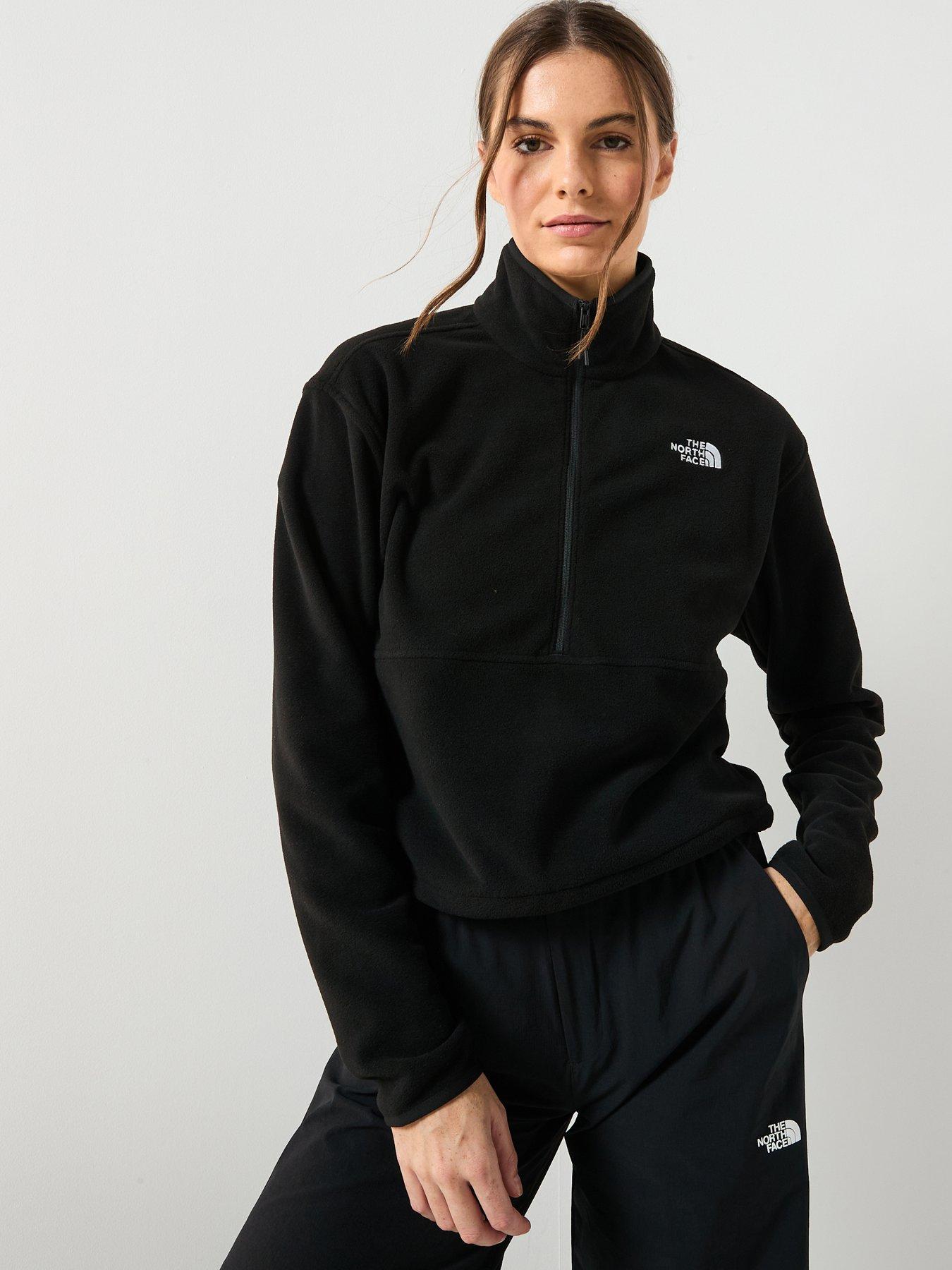 undefined Women's Glacier Fleece 1/2 Zip Short Jacket - Black