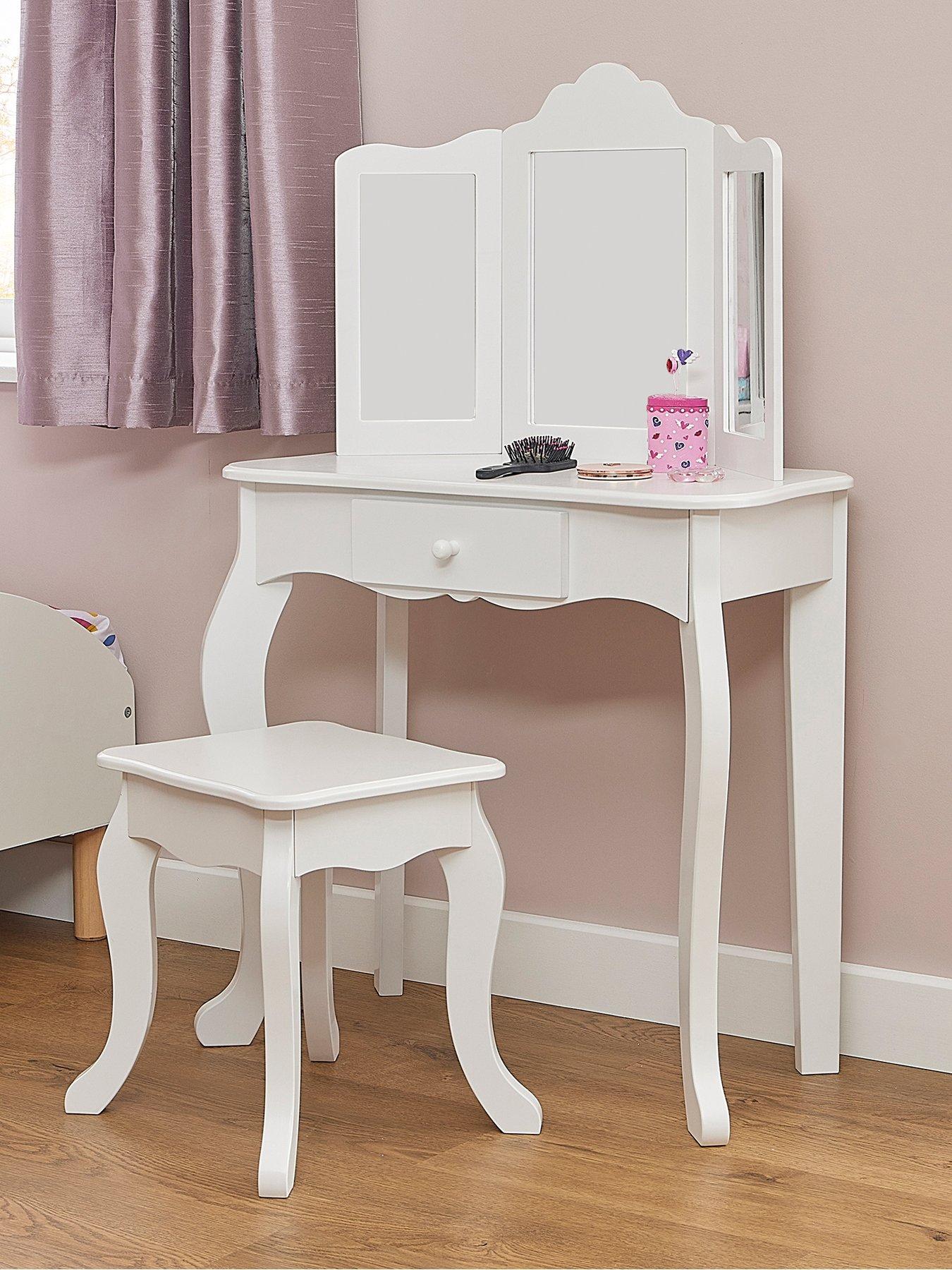 Image 1 of 7 of Liberty House White Vanity Table And Stool