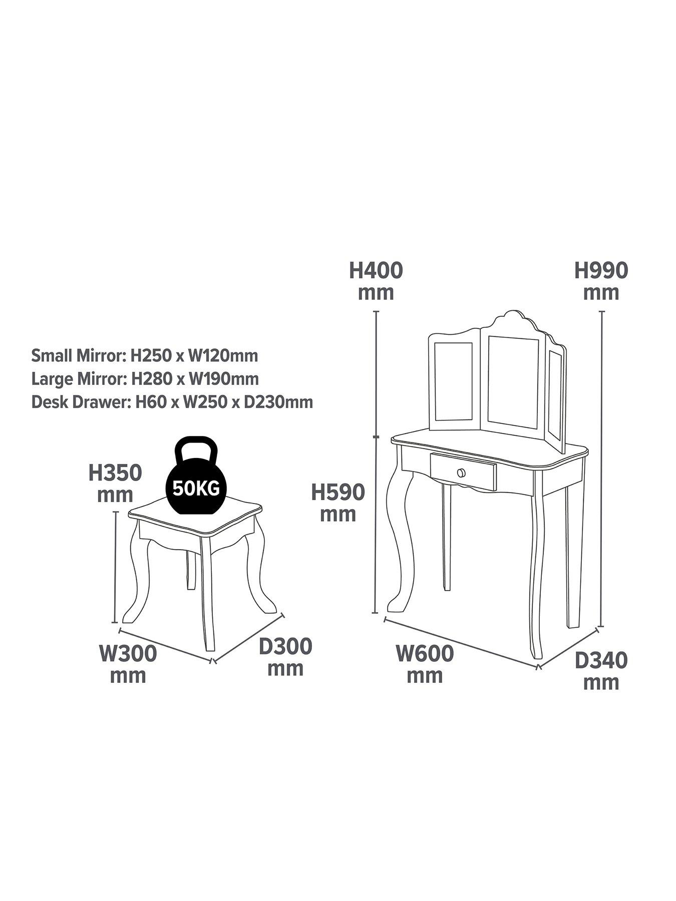 Image 7 of 7 of Liberty House White Vanity Table And Stool