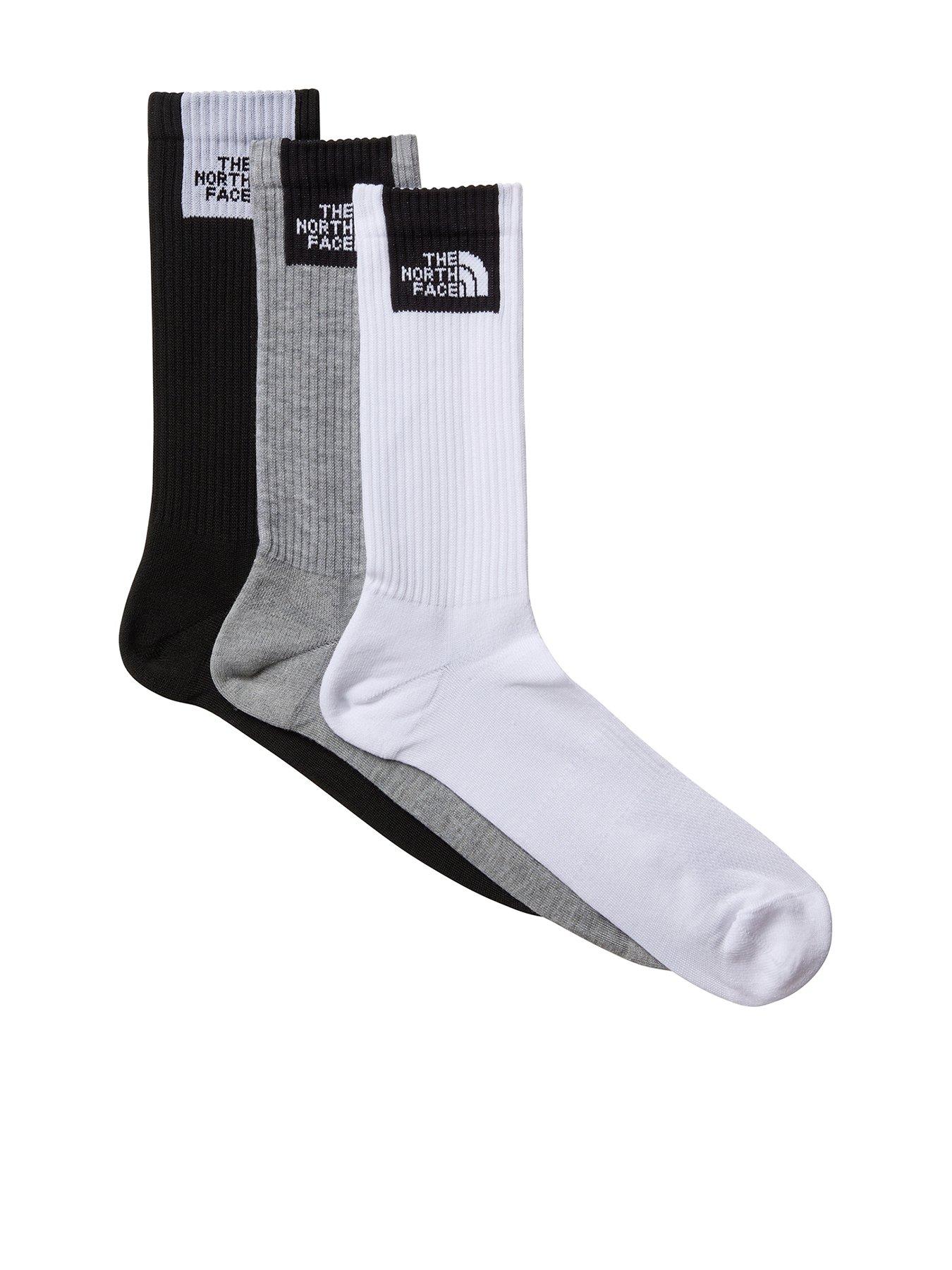 Image 1 of 2 of The North Face Unisex Sport Fine Box Cushioned Crew Sock 3 Pack - Multi