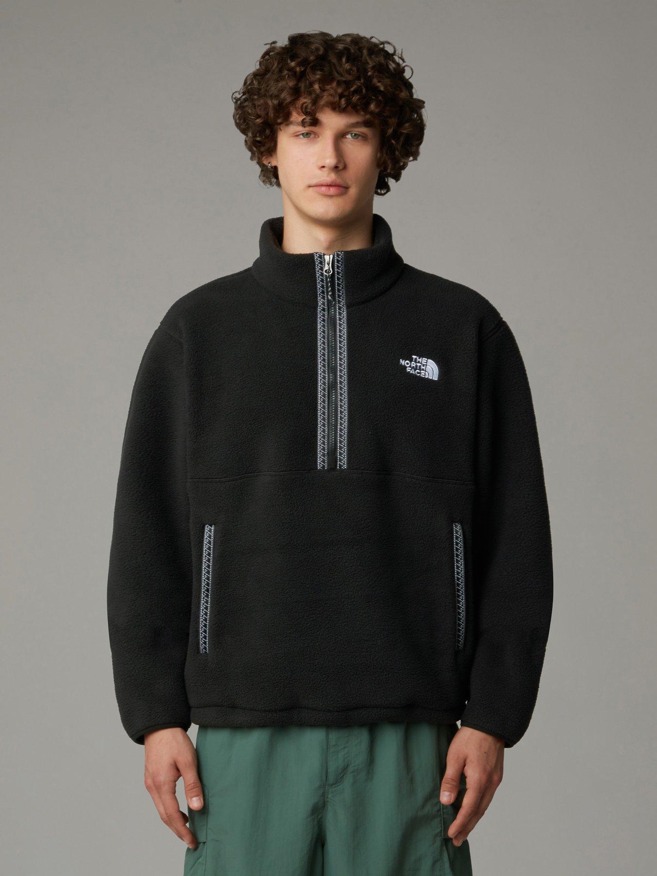 the-north-face-mens-fleeski-14-zip-pull-over-fleece-top-black