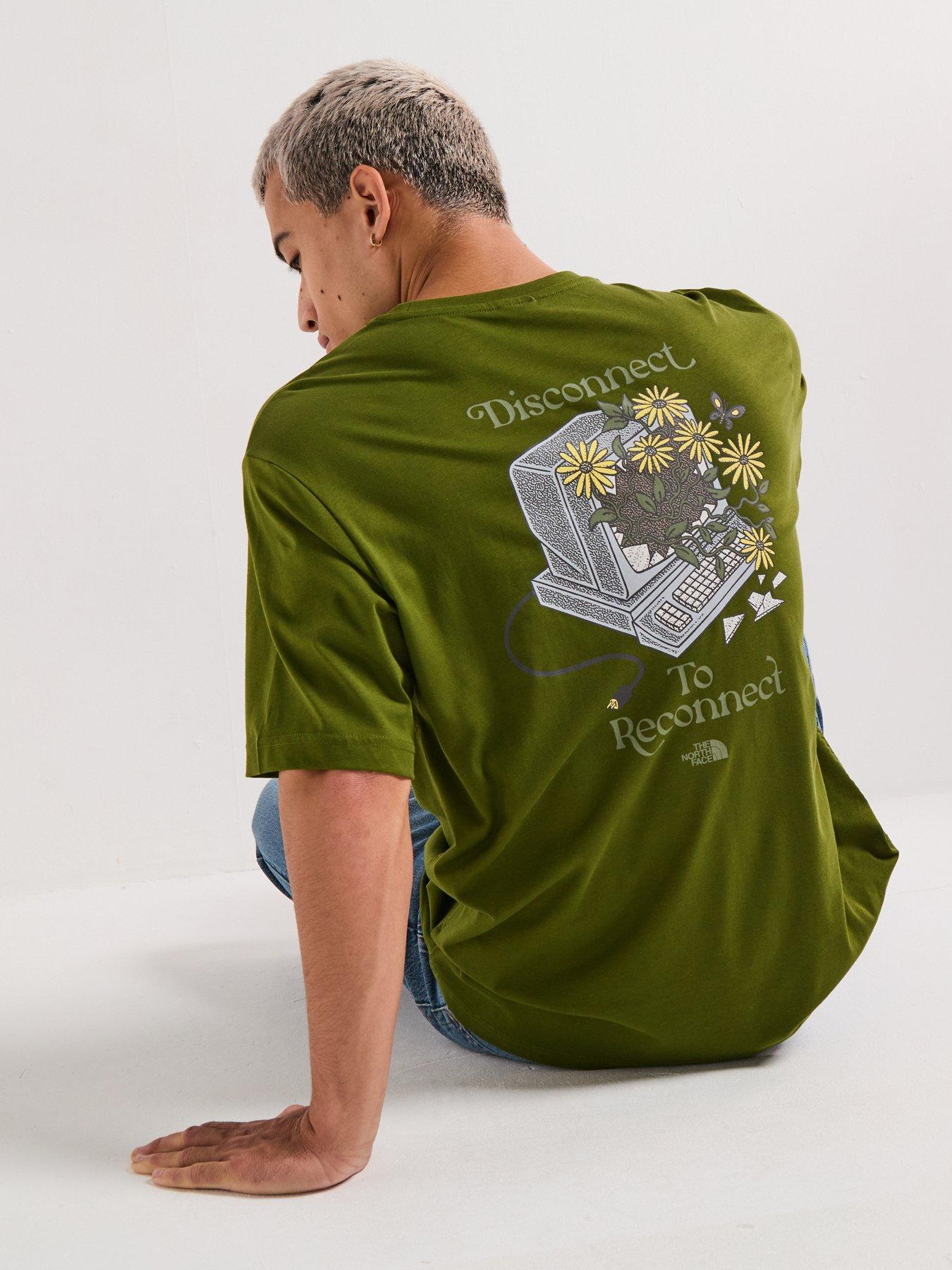 Image 6 of 6 of The North Face Men's S/S Connected Relaxed Graphic T-Shirt - Green