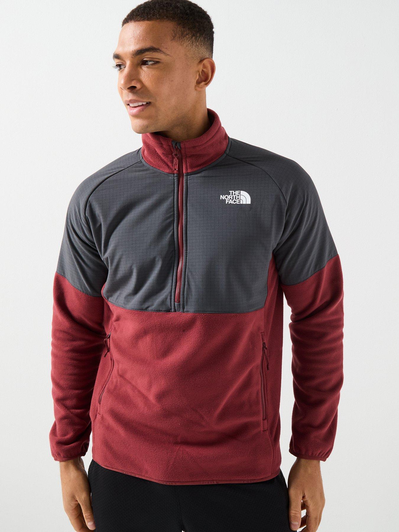 The North Face Mens Glacier Heavyweight 1/2 Zip Top - Brown