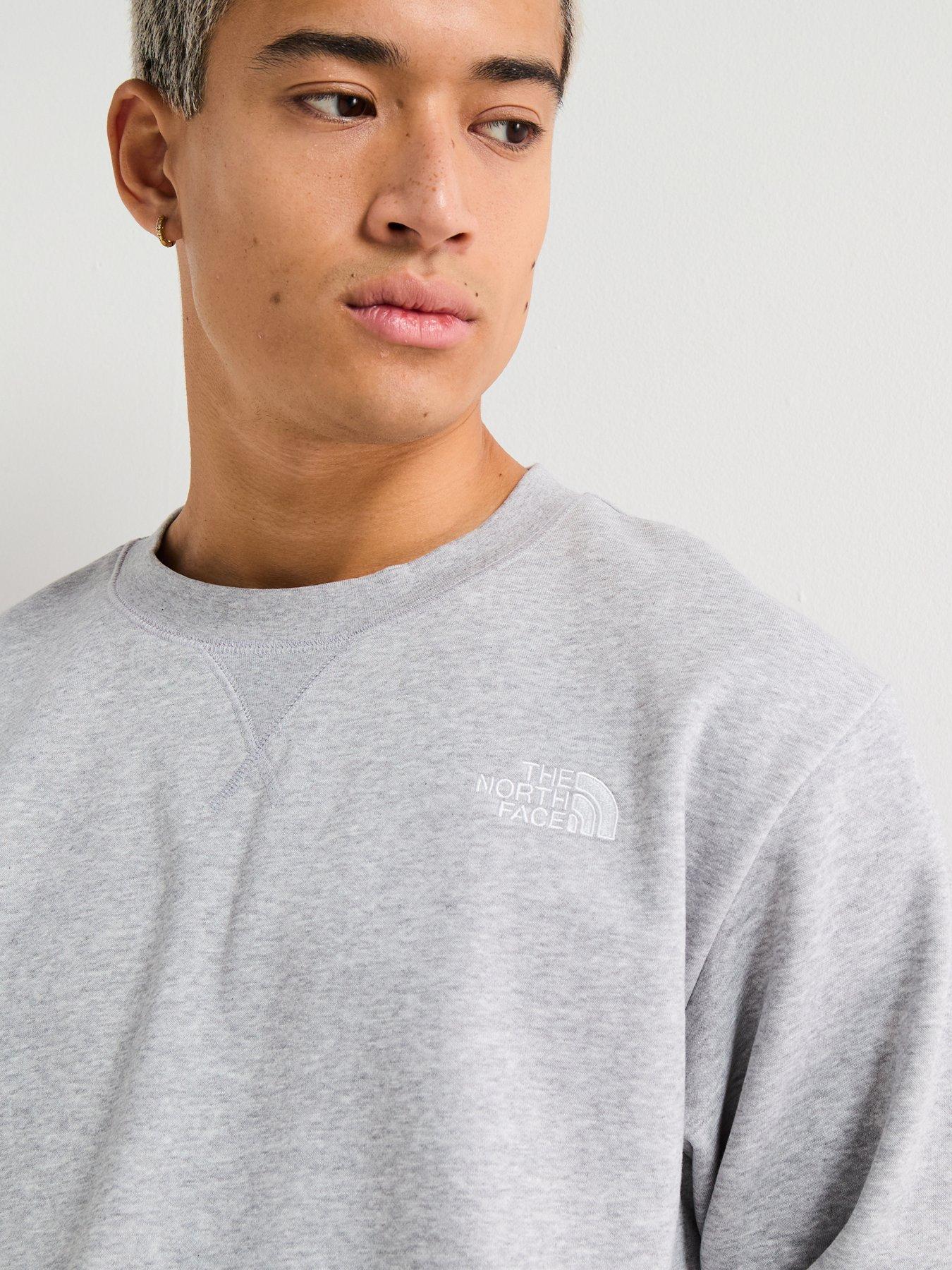 Image 4 of 6 of The North Face Men's Essential Relaxed Crew - Light Grey