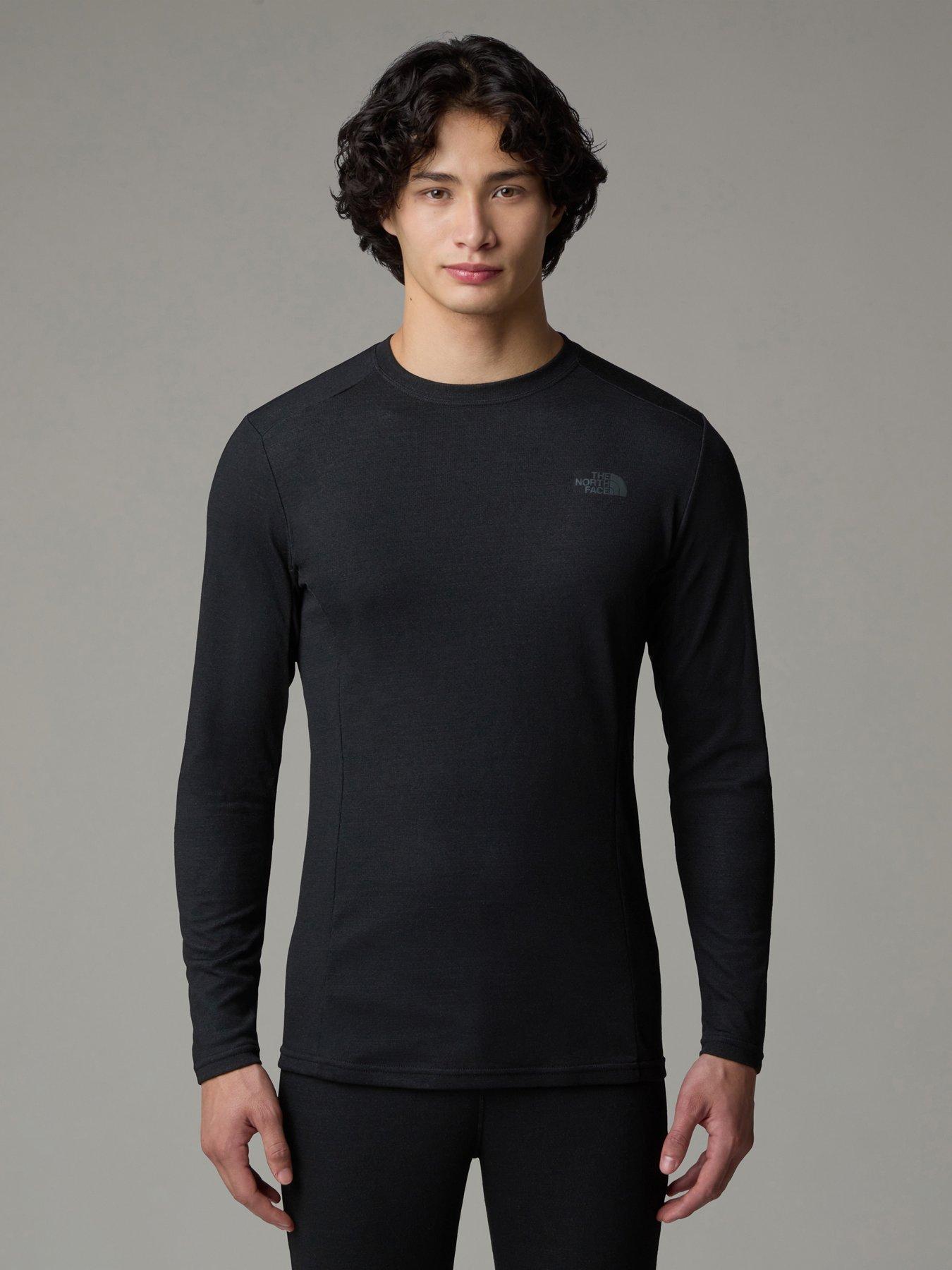 undefined Men's Easy Long Sleeve Crew Neck Top - Black