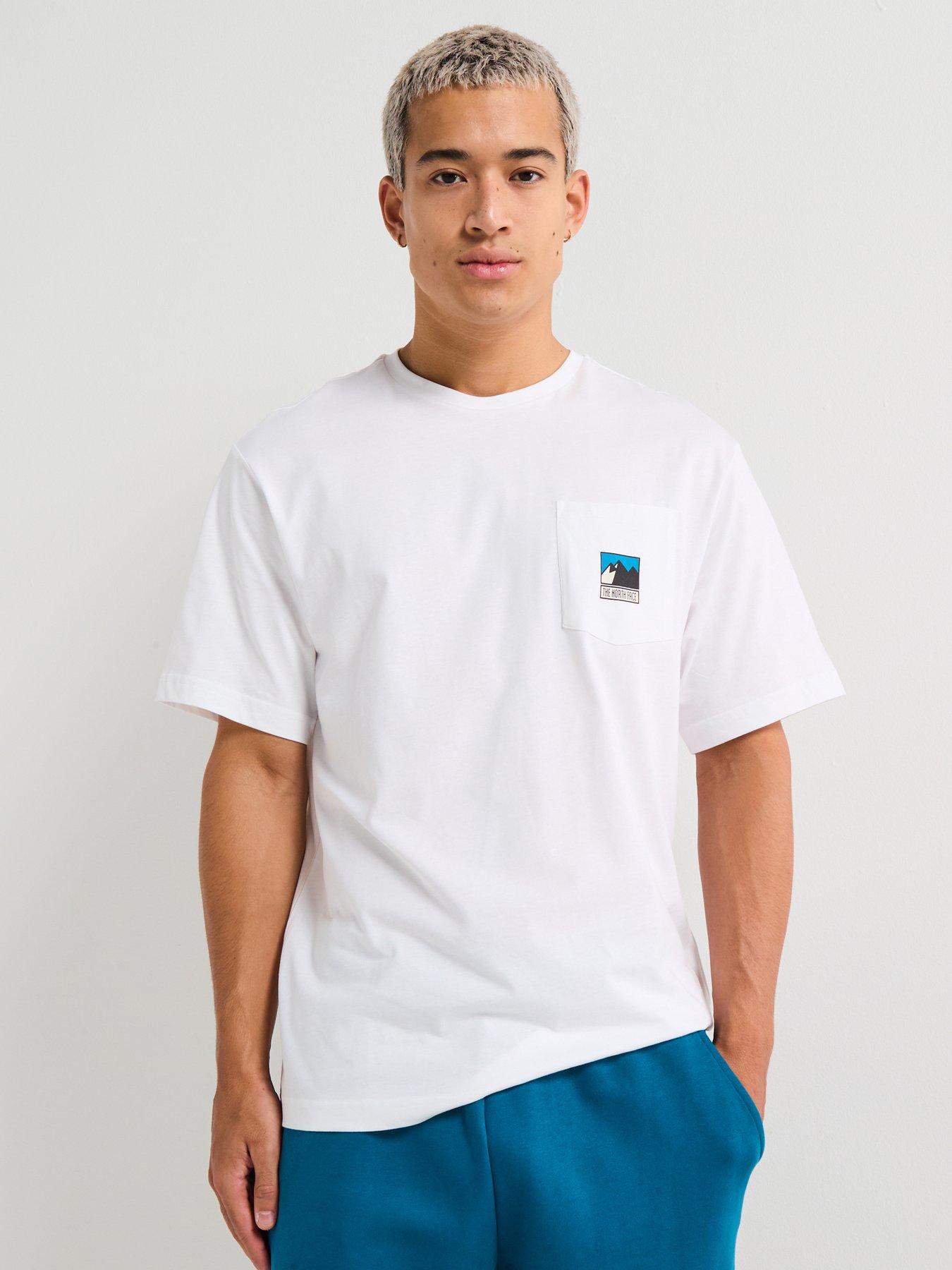 undefined Men's Mountain Logo Relaxed Pocket T-Shirt - White
