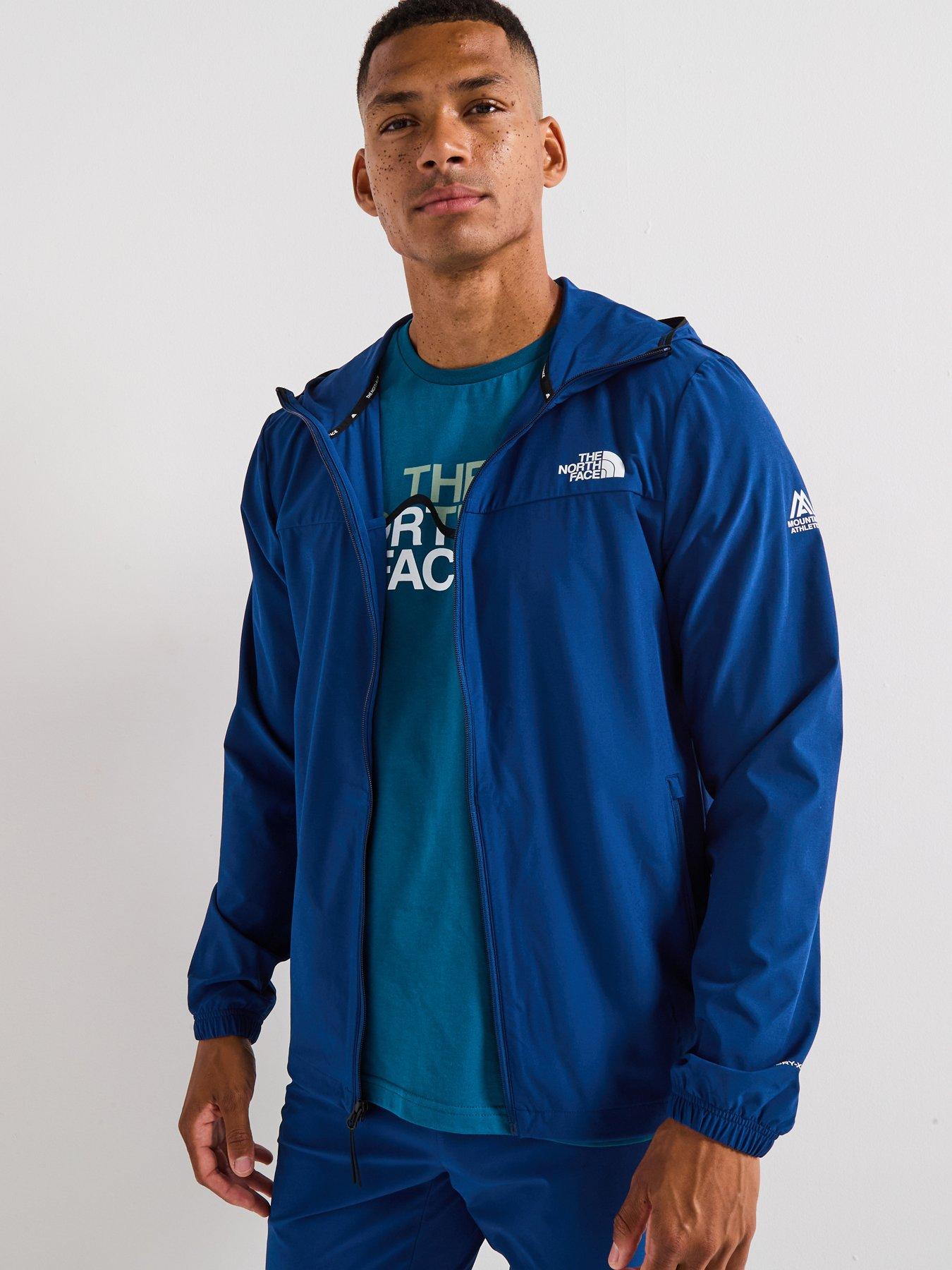 Image 1 of 6 of The North Face Men's Mountain Athletics Hooded Wind Jacket - Blue