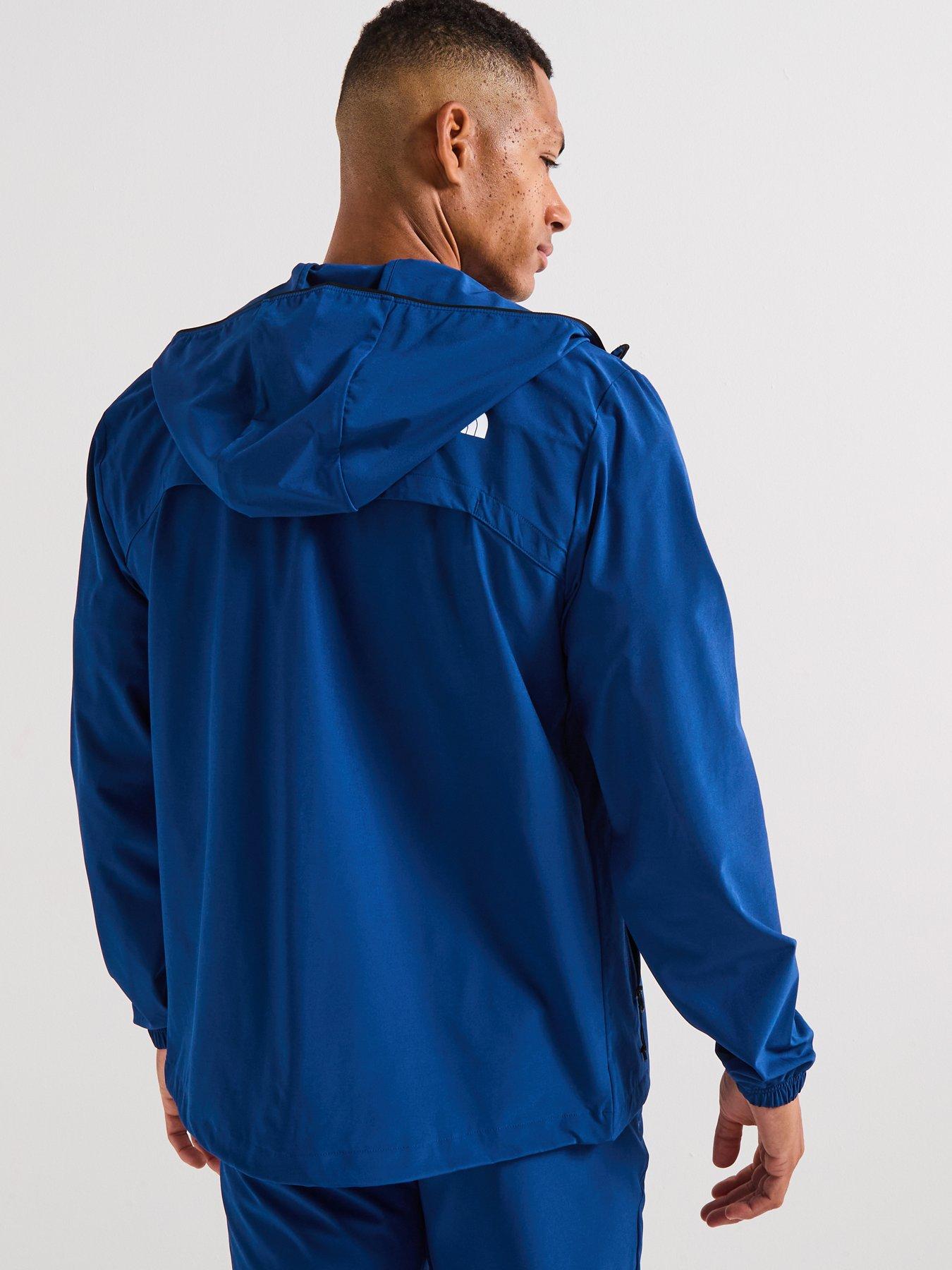 Image 2 of 6 of The North Face Men's Mountain Athletics Hooded Wind Jacket - Blue