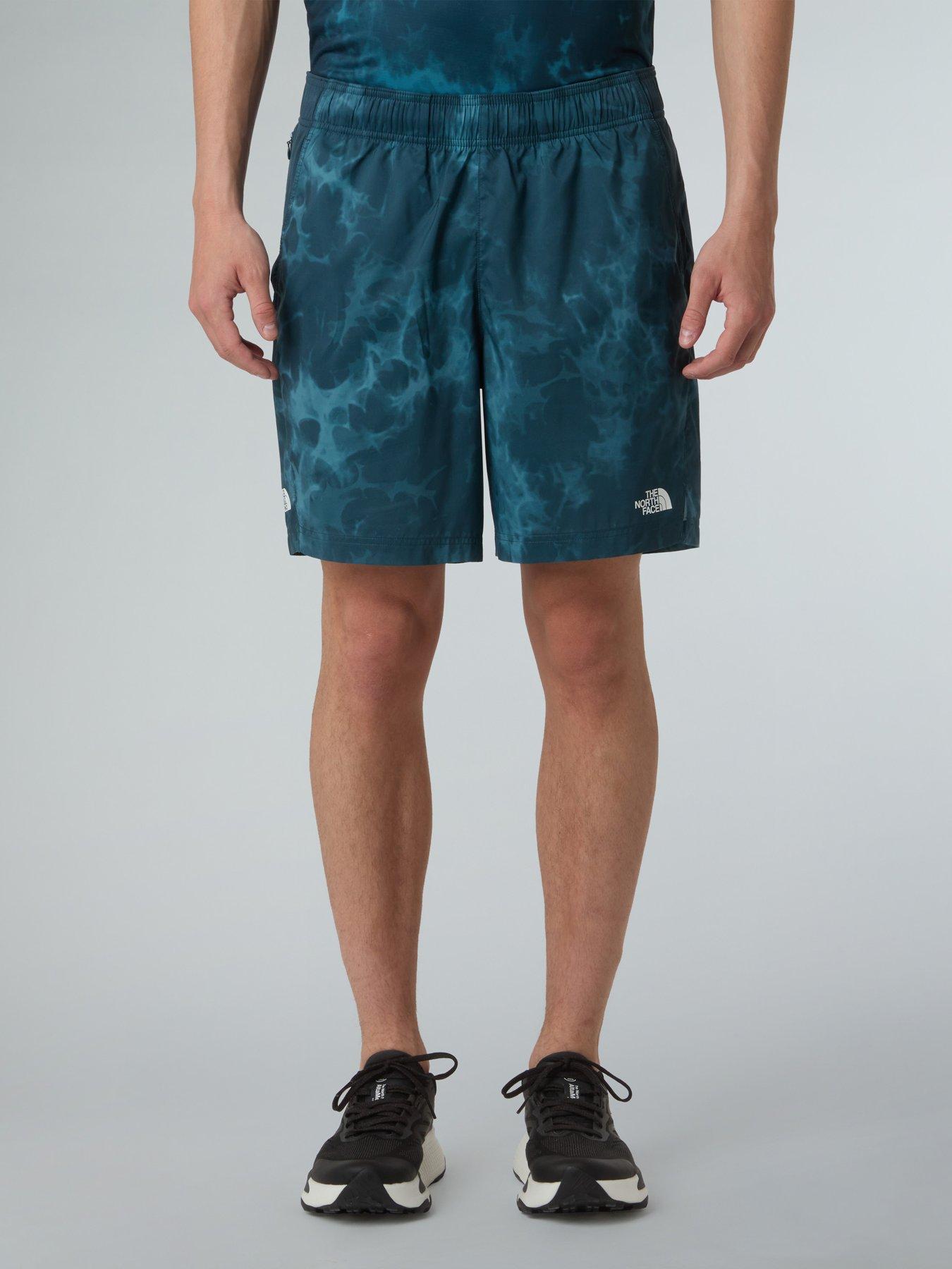 Image 1 of 5 of The North Face Men's 24/7 7In Shorts - Print - Blue
