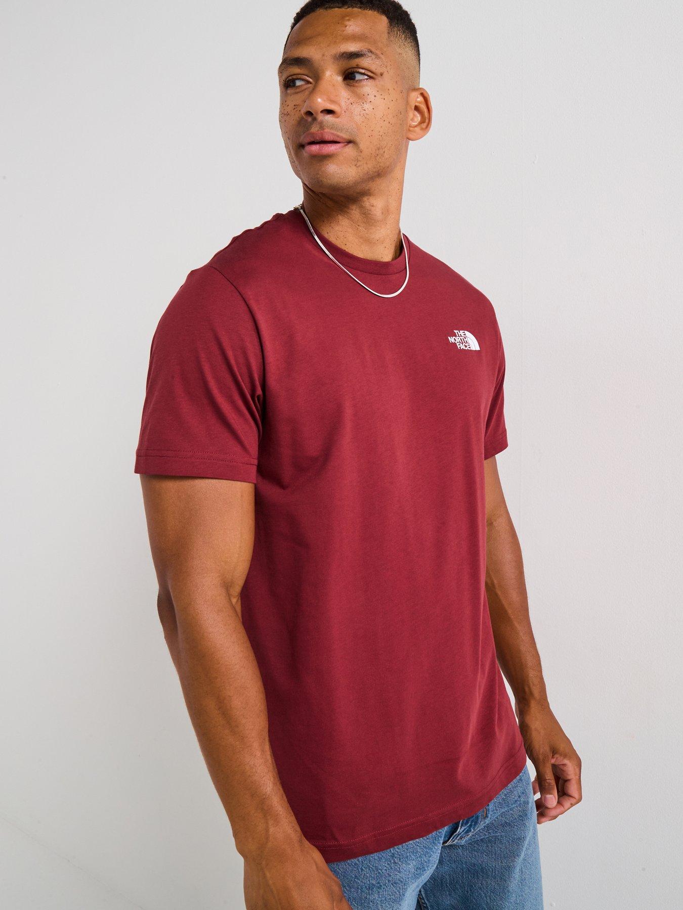  image of the-north-face-mens-box-short-sleeve-t-shirt-red
