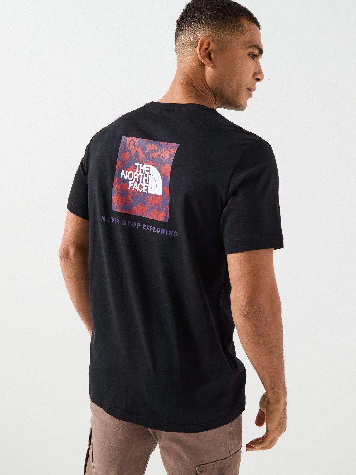 The North Face Mens Short Sleeve Box Back Logo Raku Horse Infill T-shirt - Black