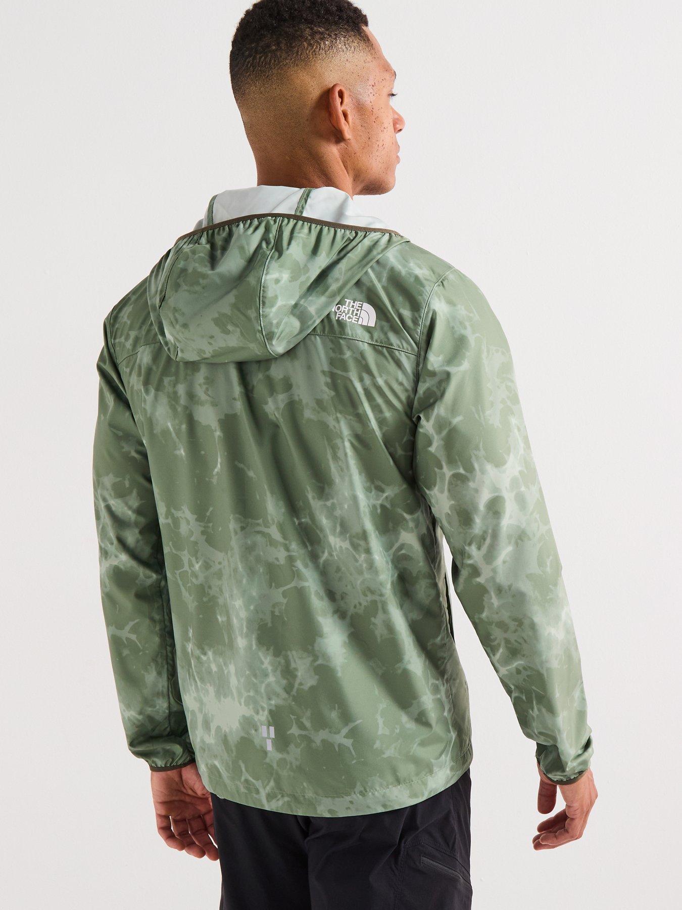 Image 2 of 6 of The North Face Men's Higher Run Print Wind Jacket - Khaki