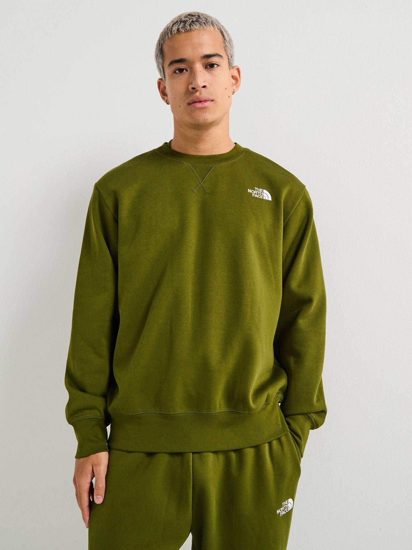 The North Face Mens Essential Relaxed Crew Sweatshirt- Khaki