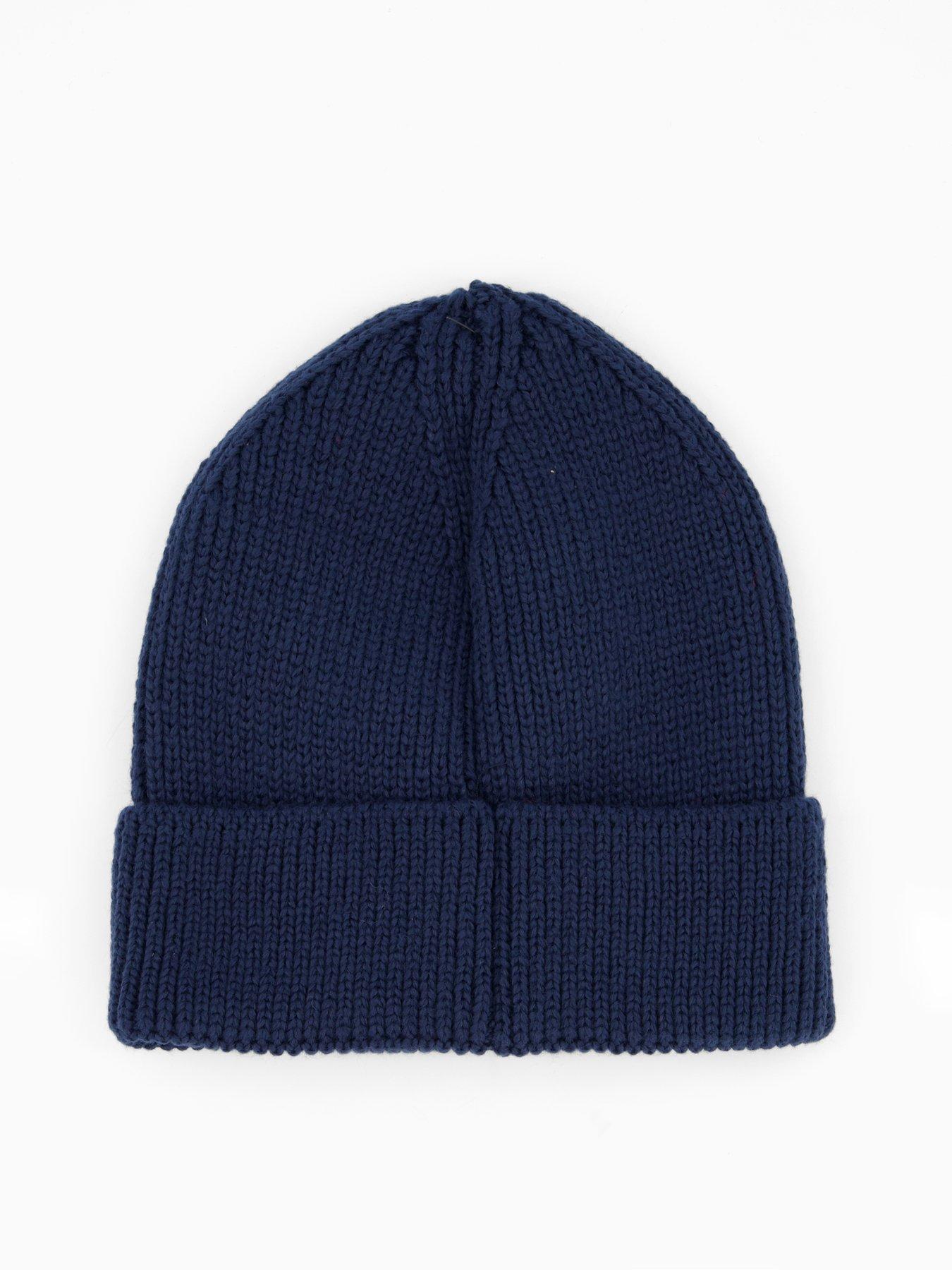 back image of the-north-face-unisex-logo-box-cuffed-beanie-navy