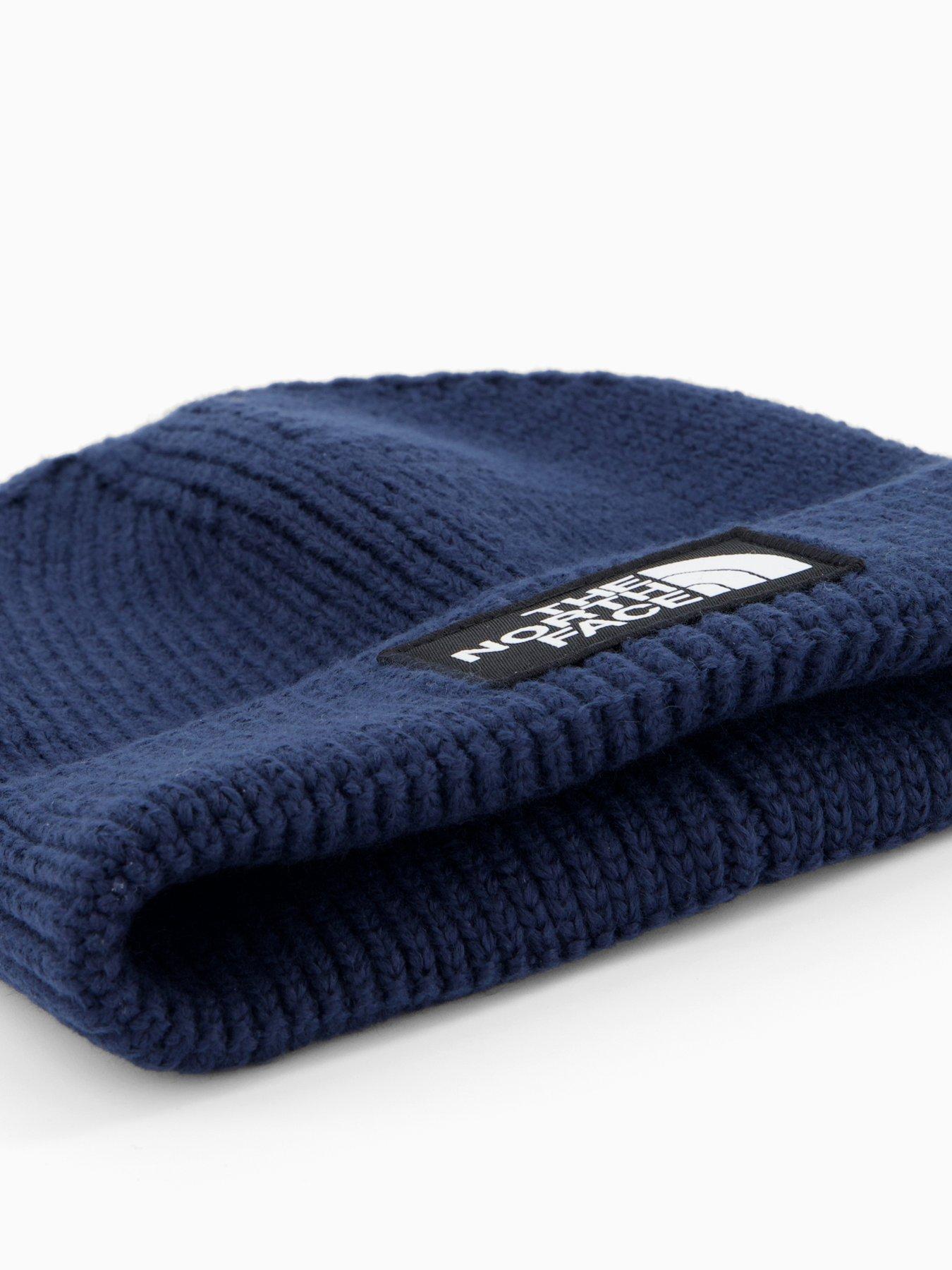  image of the-north-face-unisex-logo-box-cuffed-beanie-navy