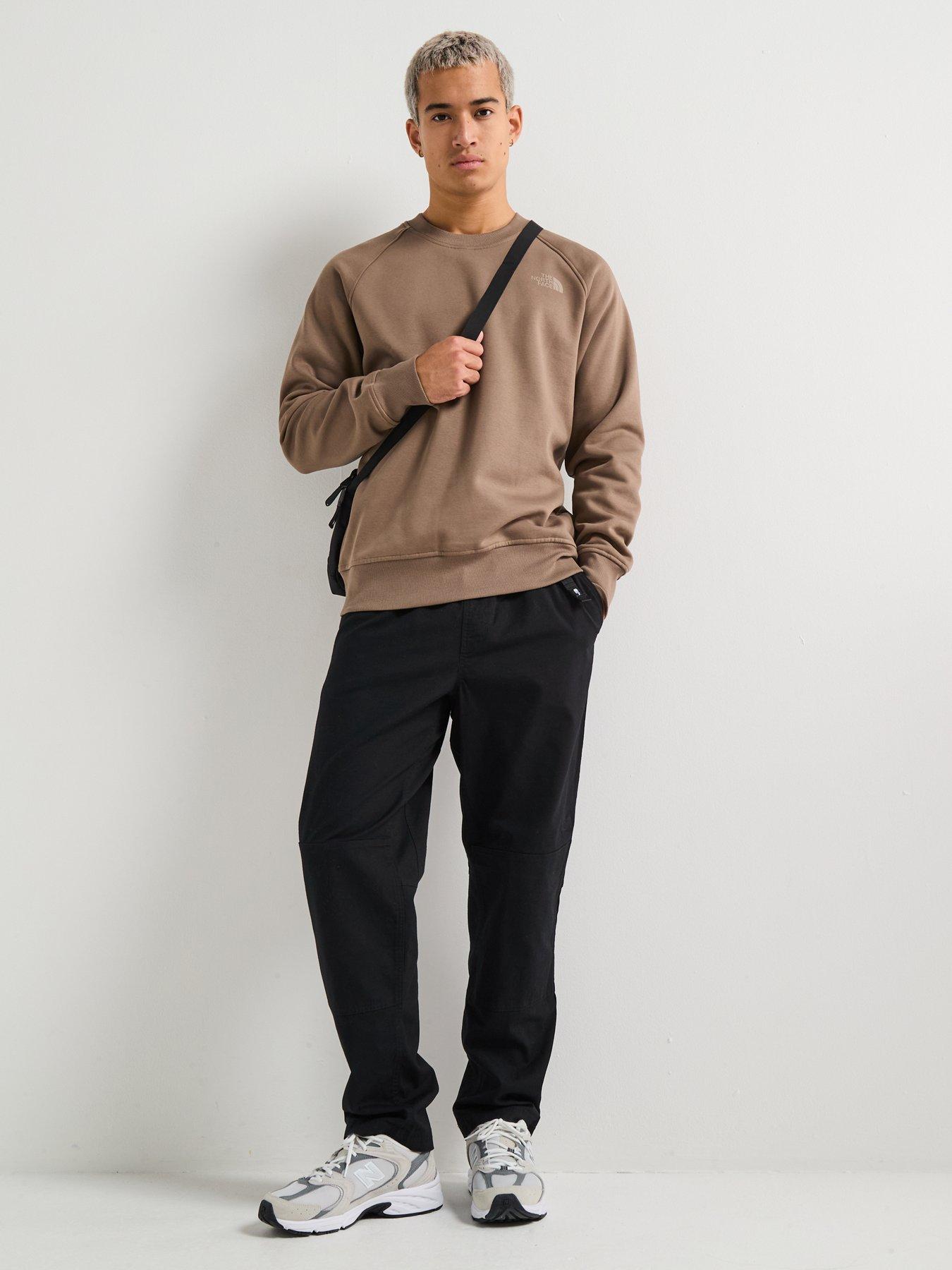  image of the-north-face-mens-raglan-box-nse-crew-brown