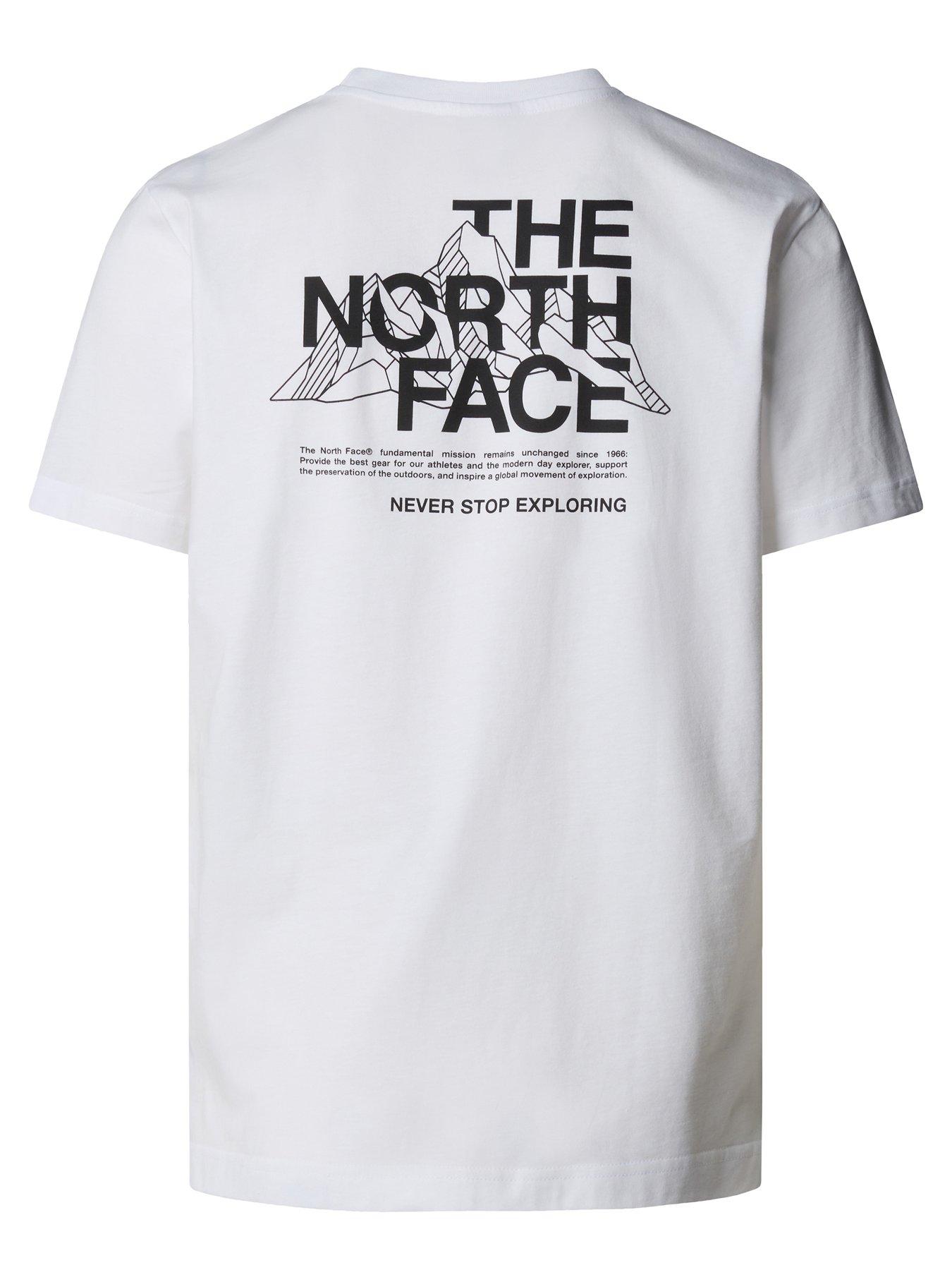  image of the-north-face-mens-mountain-sketch-t-shirt-white