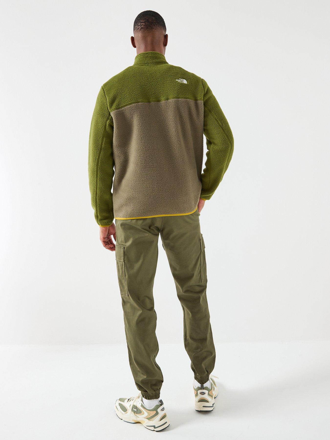  image of the-north-face-mens-yumiori-14-zip-fleece-jacket-green