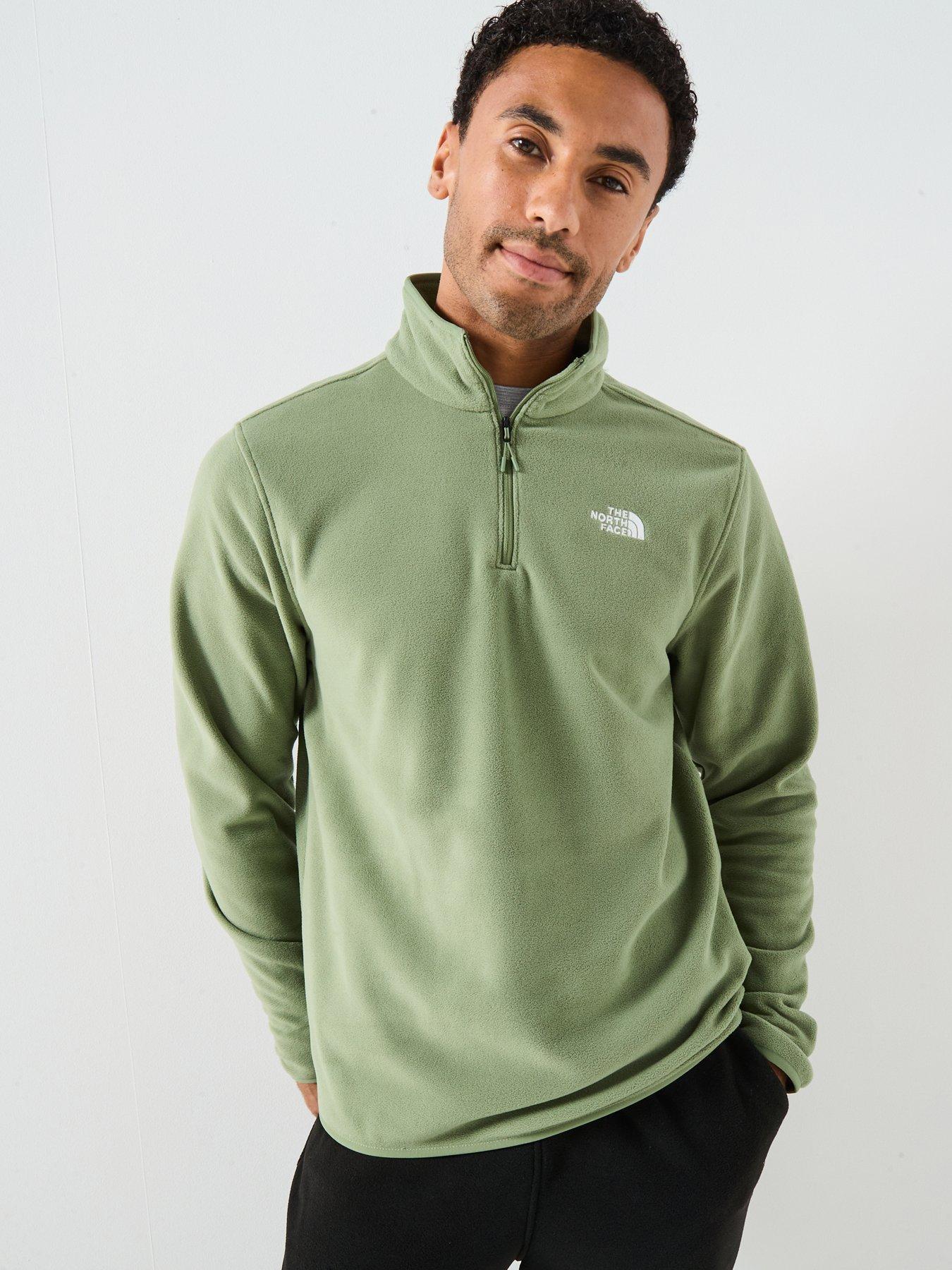 The North Face Men's Glacier Fleece 1/4 Zip Jacket - Khaki