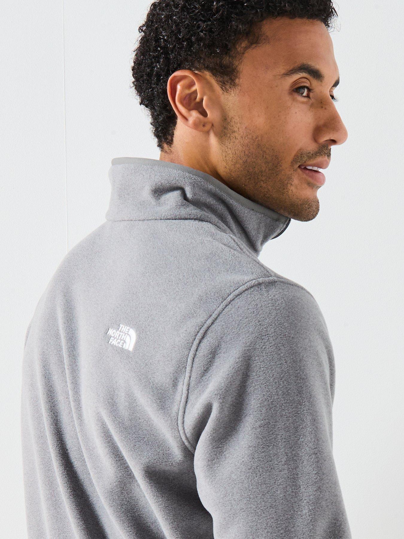 Image 4 of 6 of The North Face Men's Glacier Fleece 1/4 Zip Jacket - Grey