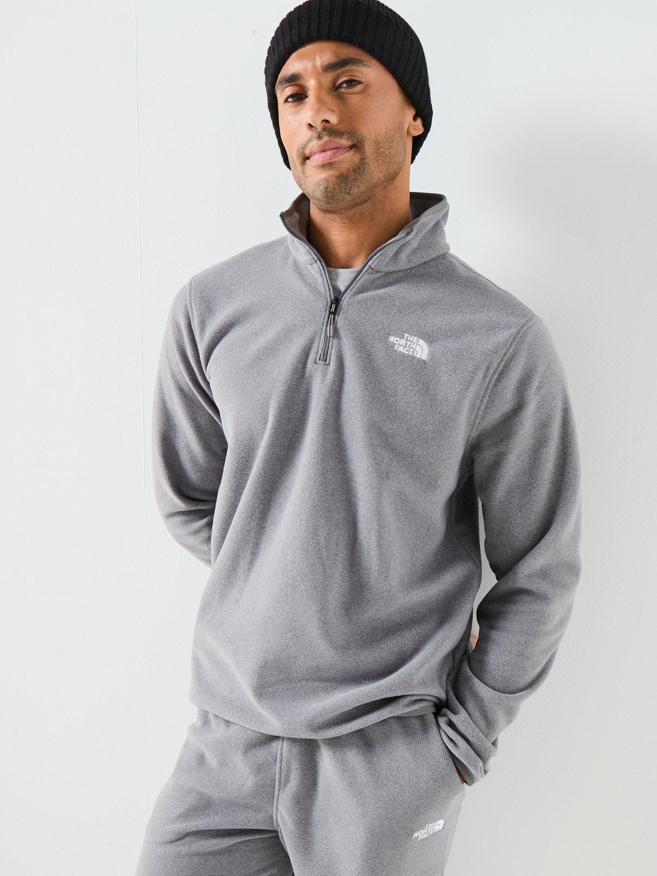 Image 5 of 6 of The North Face Men's Glacier Fleece 1/4 Zip Jacket - Grey