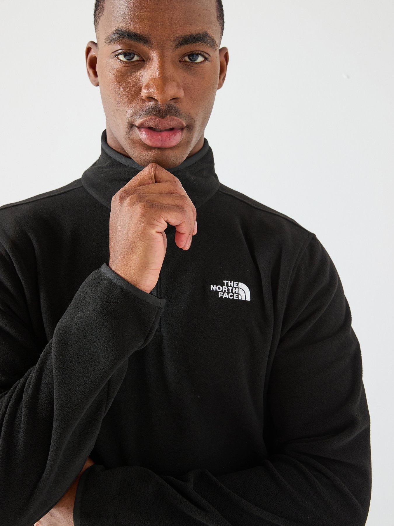 Image 4 of 5 of The North Face Men's Glacier Fleece 1/4 Zip Jacket - Black