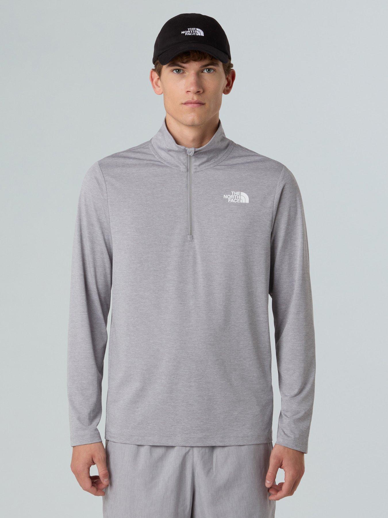  image of the-north-face-mens-247-14-zip-top-grey