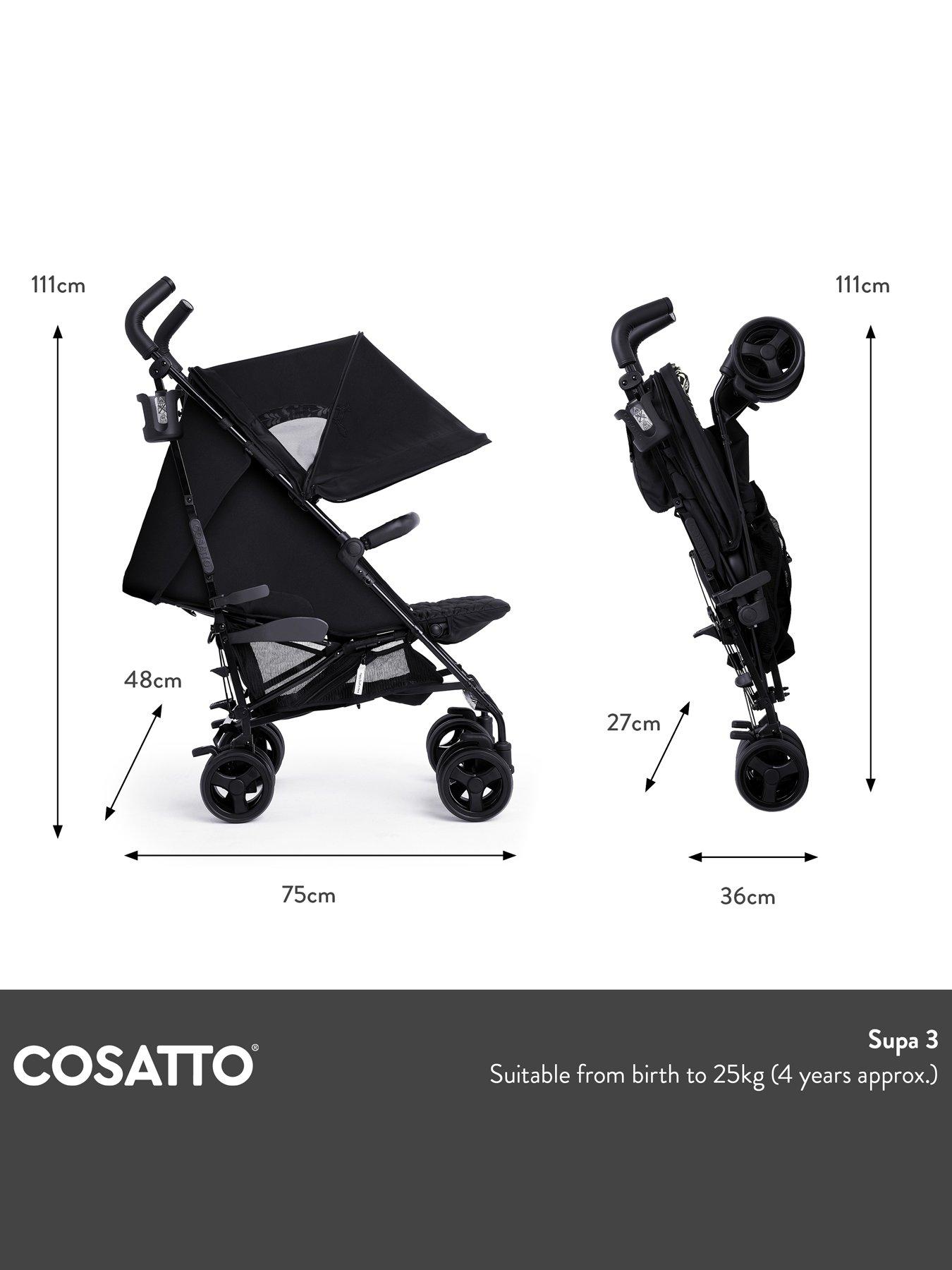 Image 7 of 8 of Cosatto Supa 3 Stroller with footmuff (0-25kg) - Hoglet