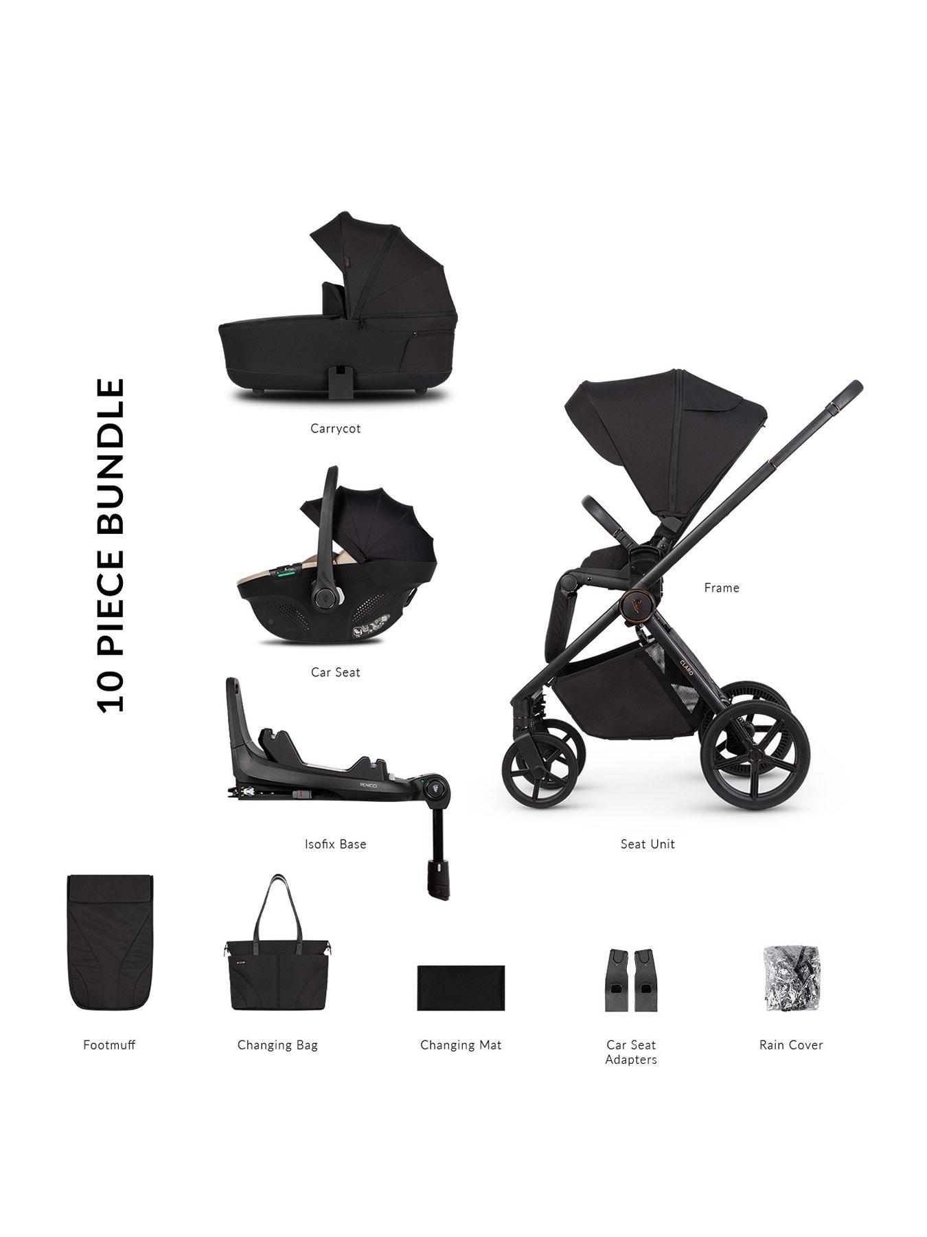 undefined Claro 3in1 Bundle plus Tiago Beige Car Seat and 360 Base
