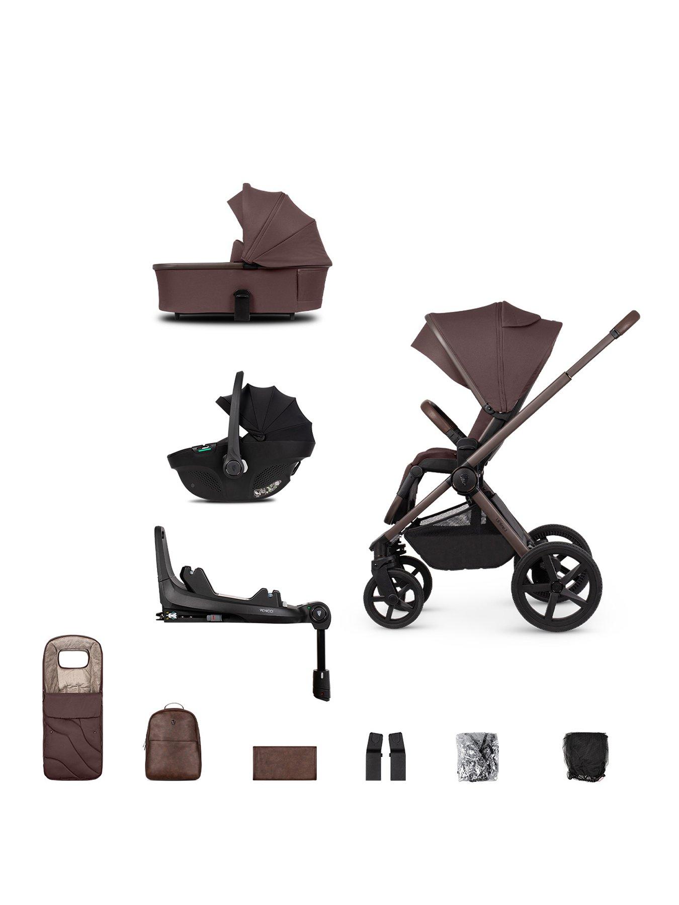 undefined Upline 2 SE - 3in1 Bundle plus Tiago Black Car Seat and 360 Base - Burgundy