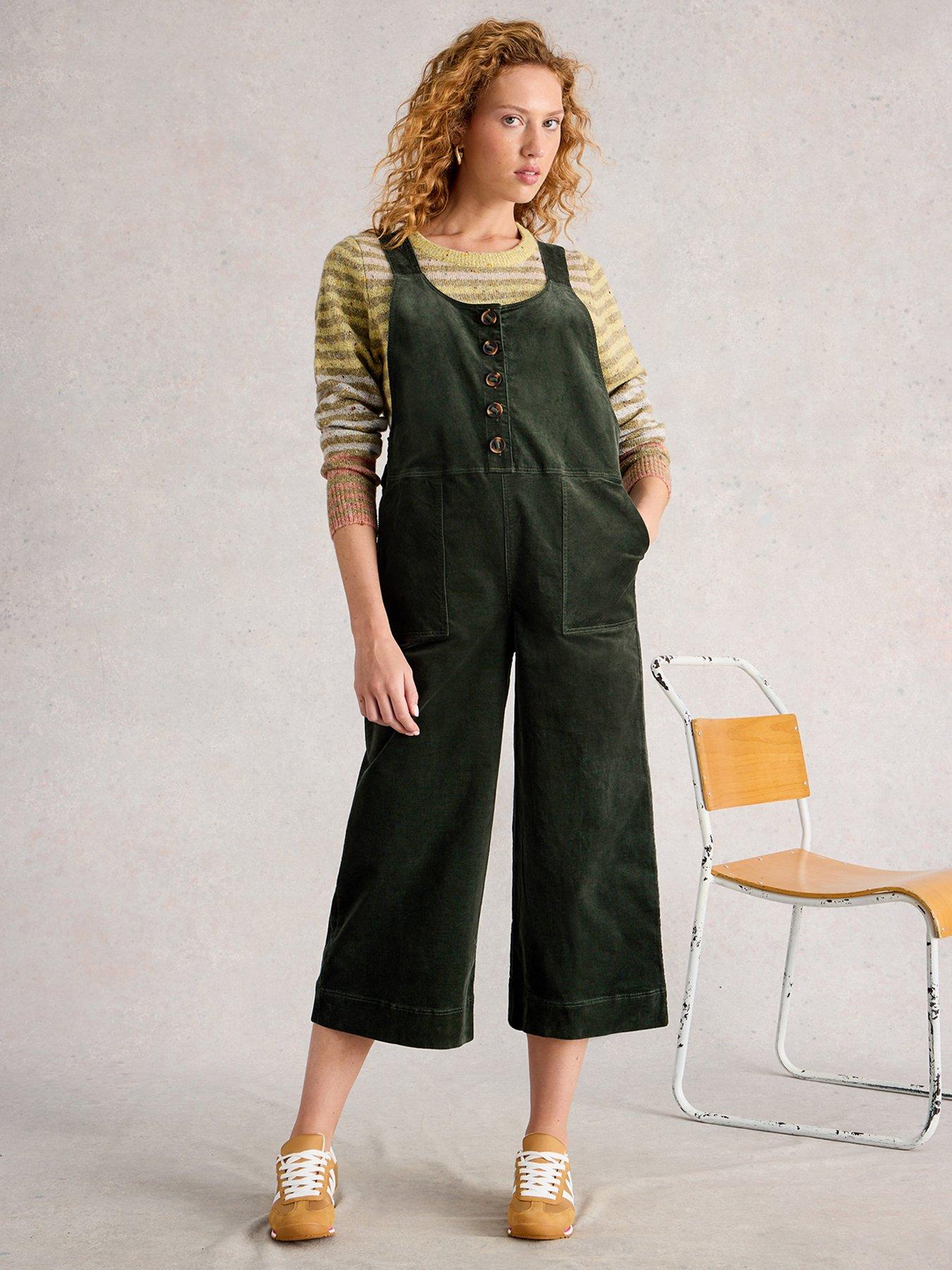 undefined Viola Cord Dungaree - Green