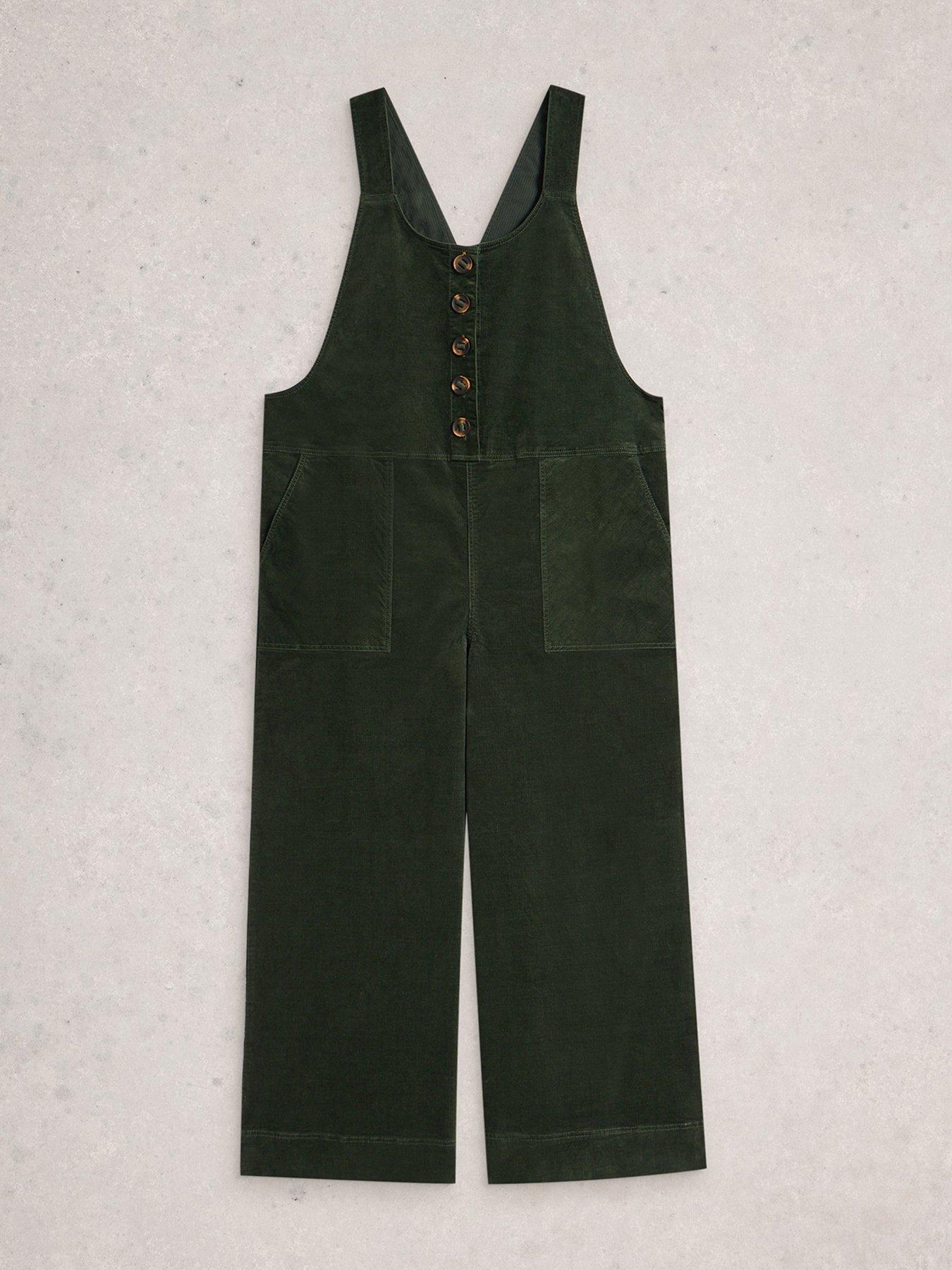 Image 5 of 6 of White Stuff Viola Cord Dungaree - Green