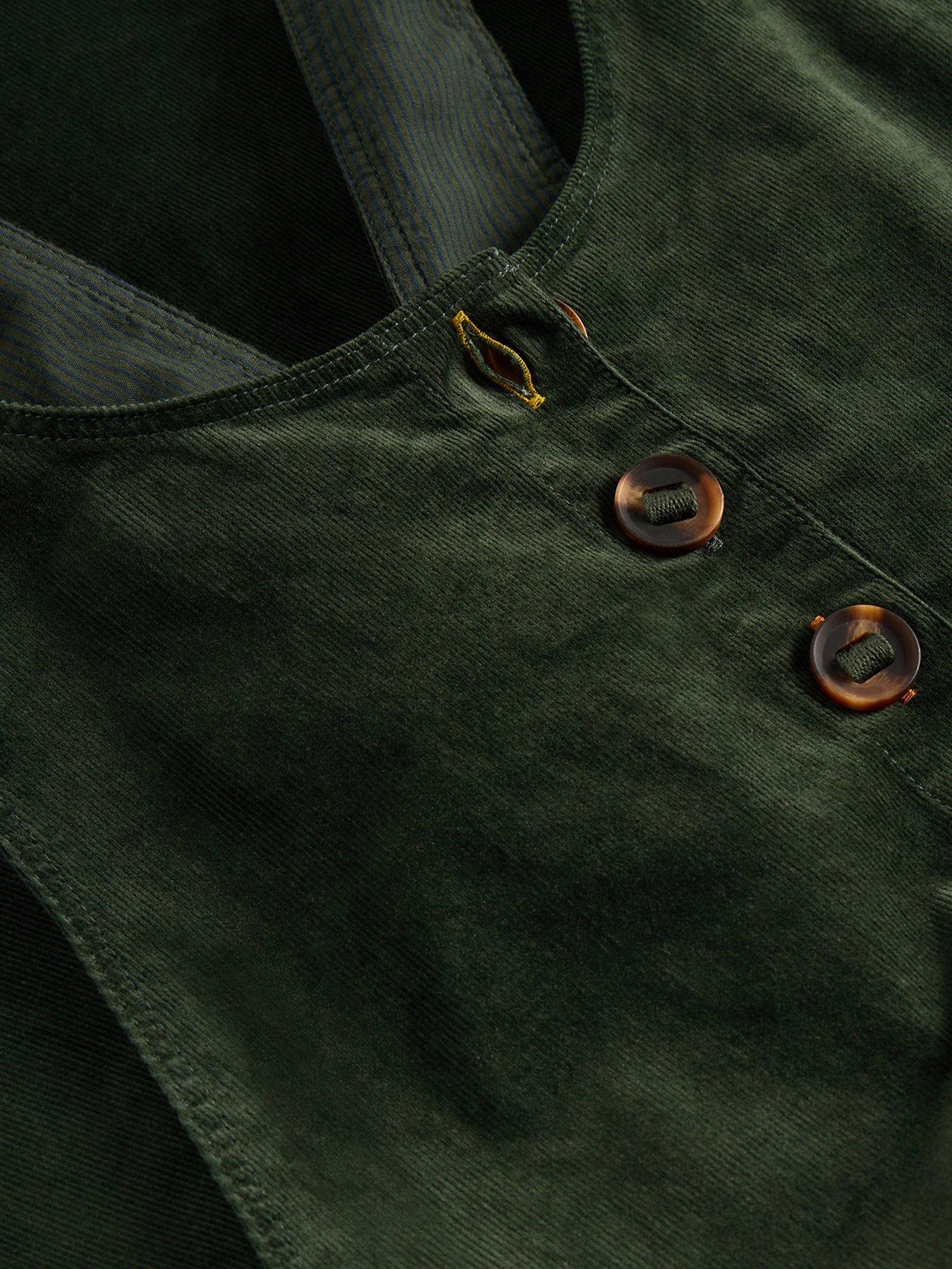 Image 6 of 6 of White Stuff Viola Cord Dungaree - Green