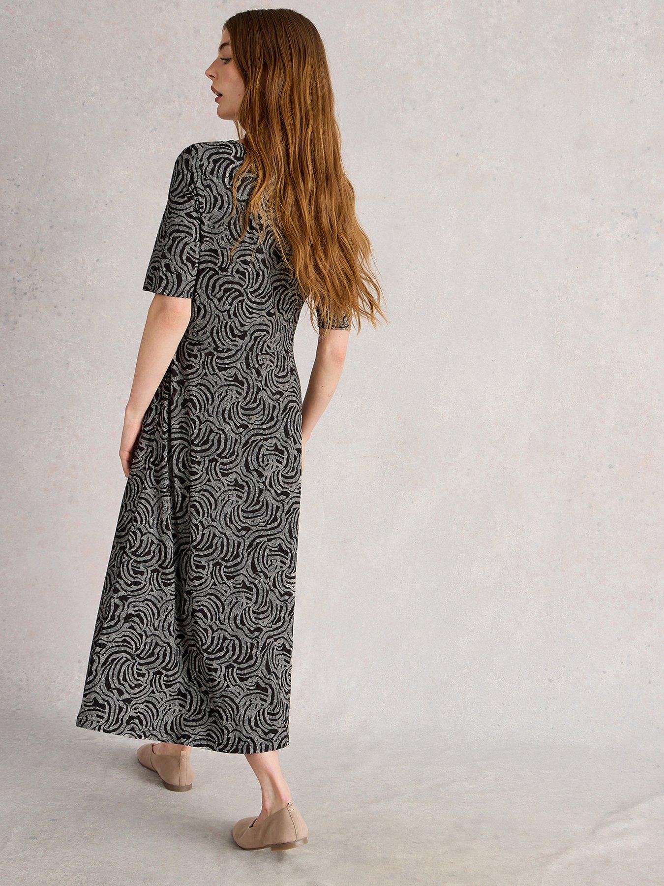 Image 2 of 6 of White Stuff Madeline Jersey Dress - Black