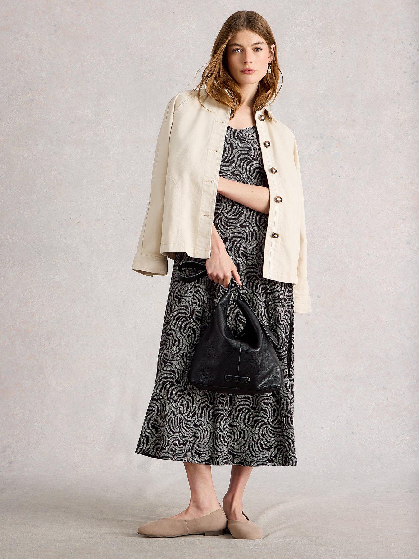 Image 3 of 6 of White Stuff Madeline Jersey Dress - Black