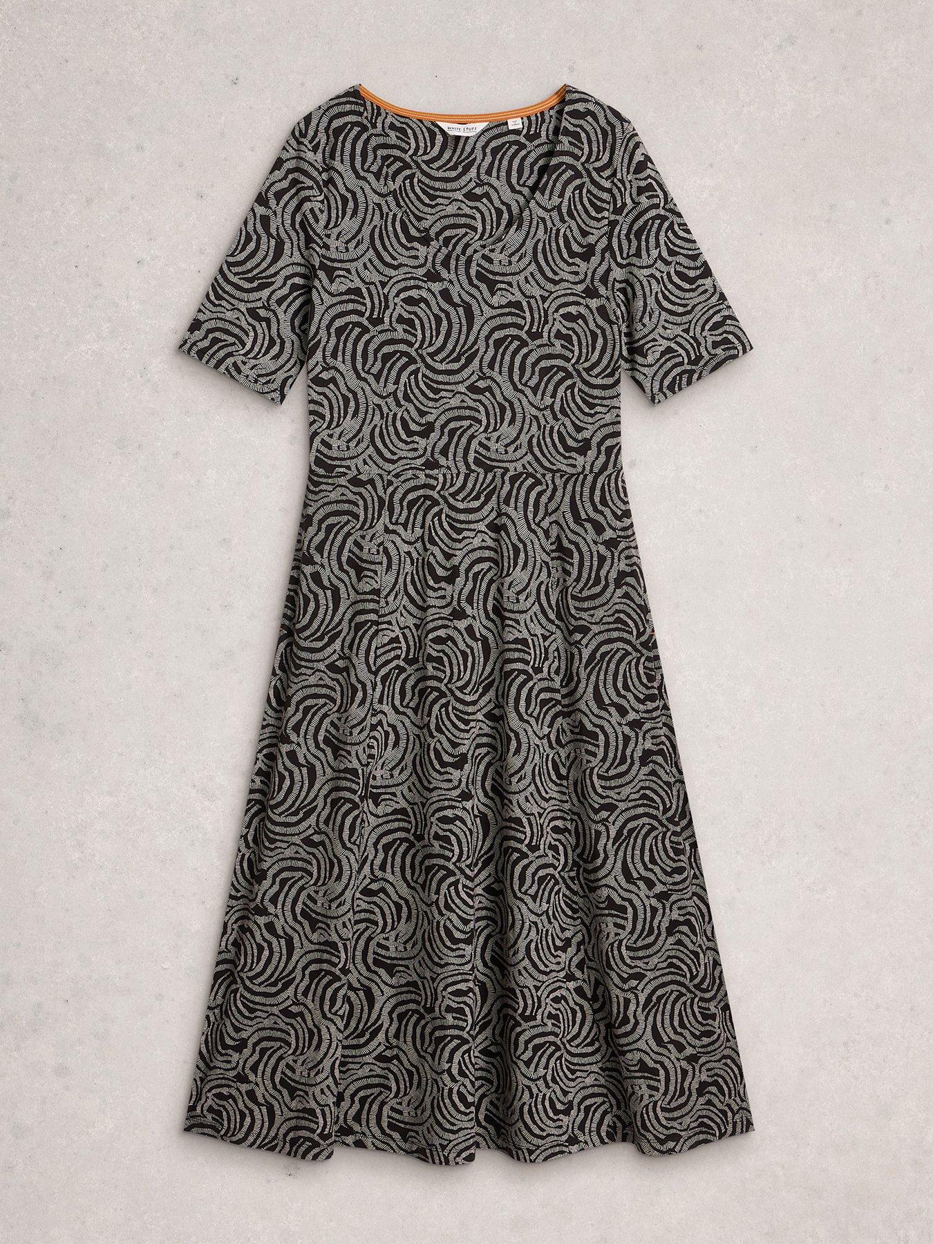 Image 5 of 6 of White Stuff Madeline Jersey Dress - Black