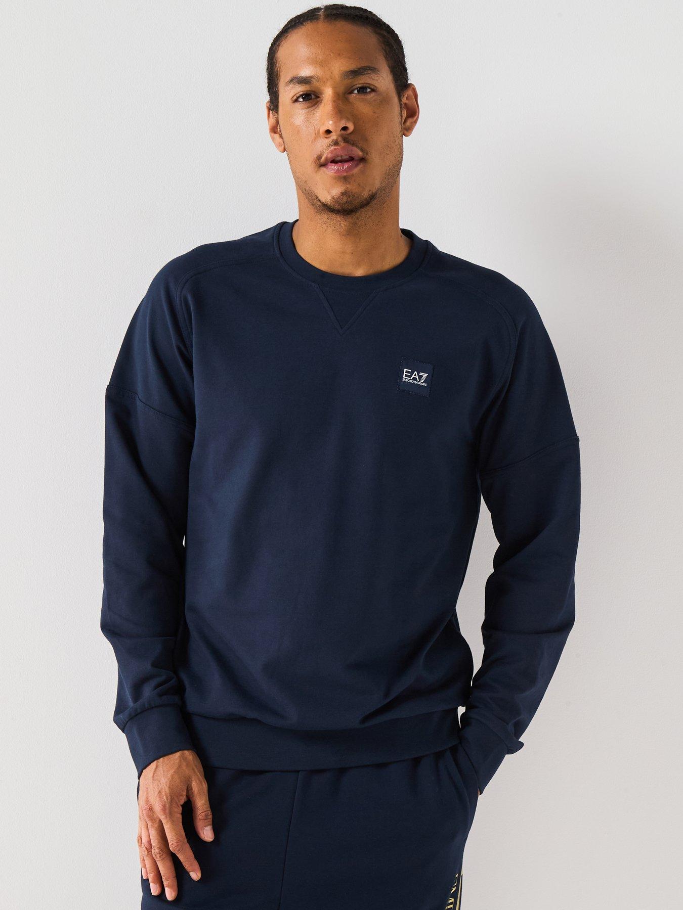 EA7 Emporio Armani Train Visibility Small Logo Crew Sweatshirt - Blue