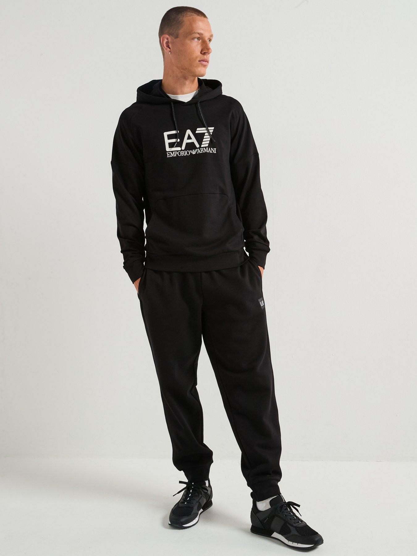 Image 3 of 4 of EA7 Emporio Armani EA7 Train Visibility Large Logo Overhead Hoodie - Black